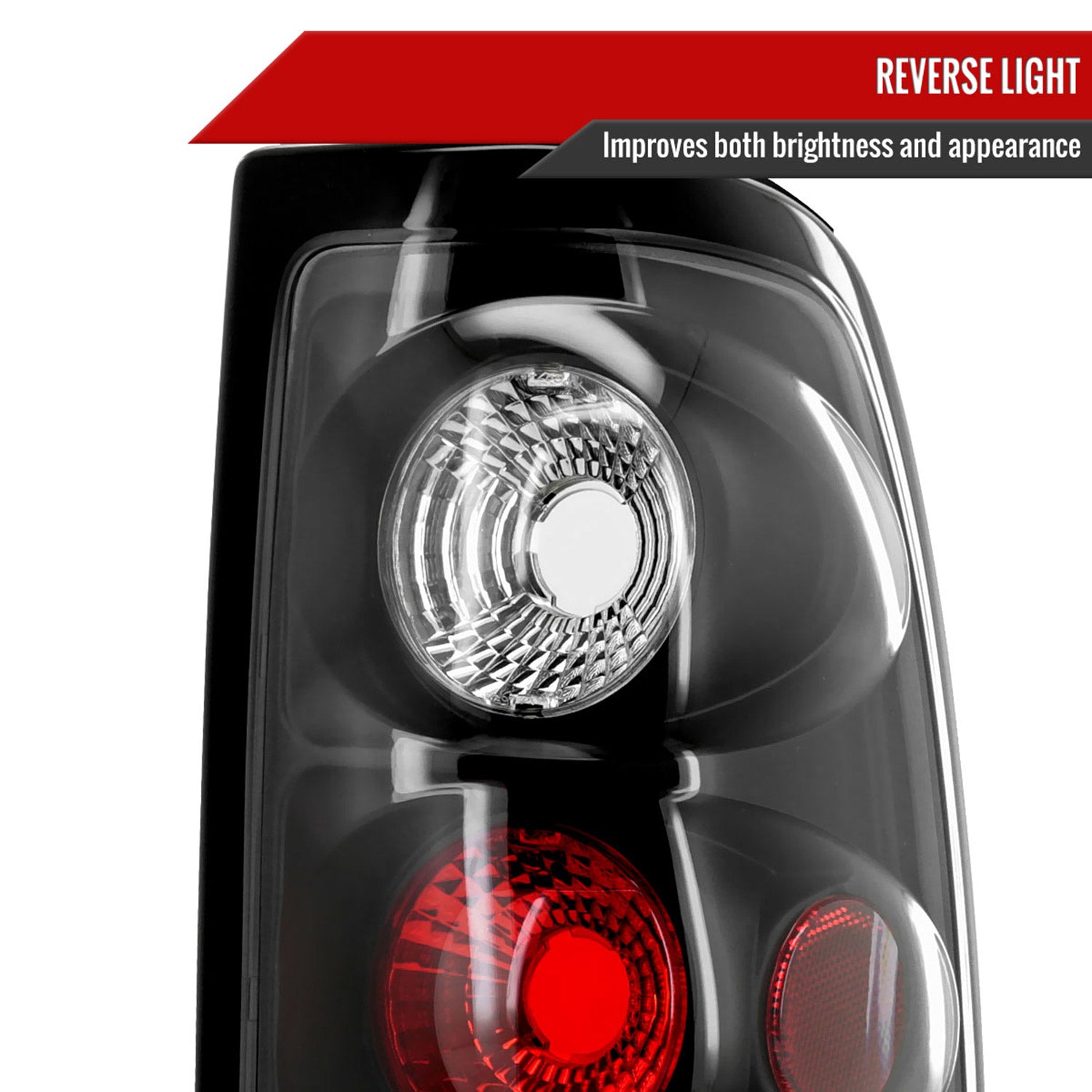1999-2002 Chevy Silverado/ 1999-2006 GMC Sierra Tail Lights Matte Black/Clear