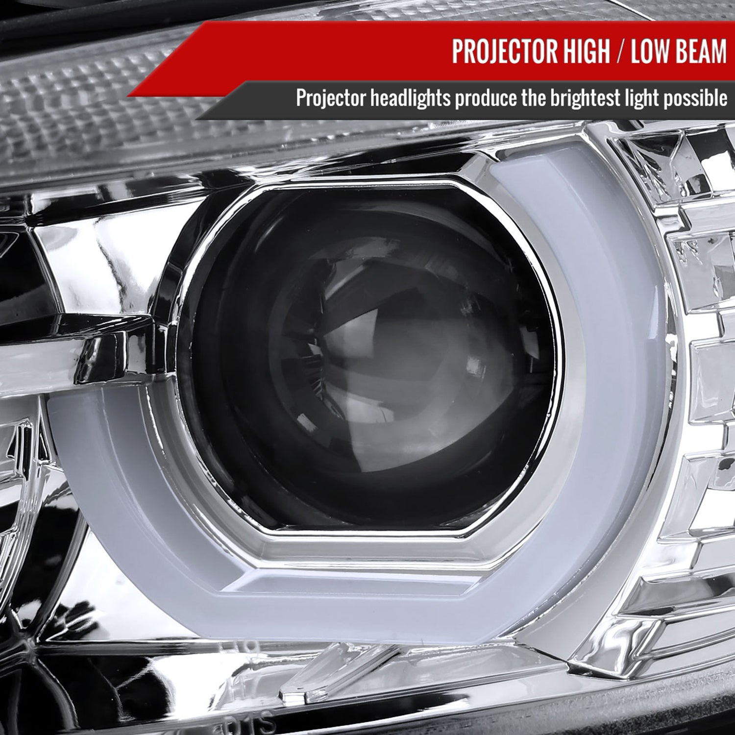 2012-2015 BMW F30 3 Series Sedan Dual U-Bar Headlights LED Signal Lights Chrome