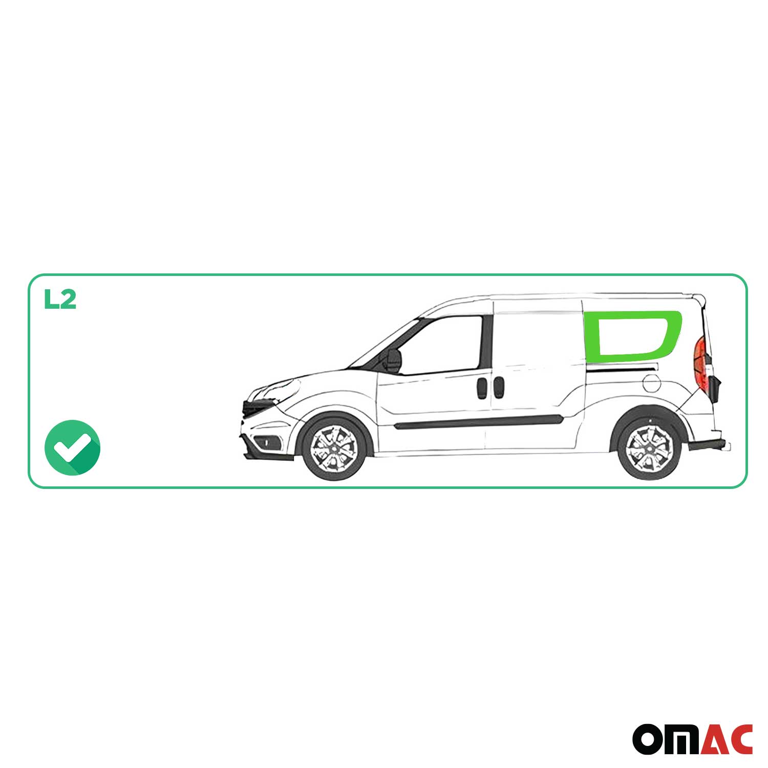 2015-2022 RAM ProMaster City Window Glass Rear Left Side L2 Long