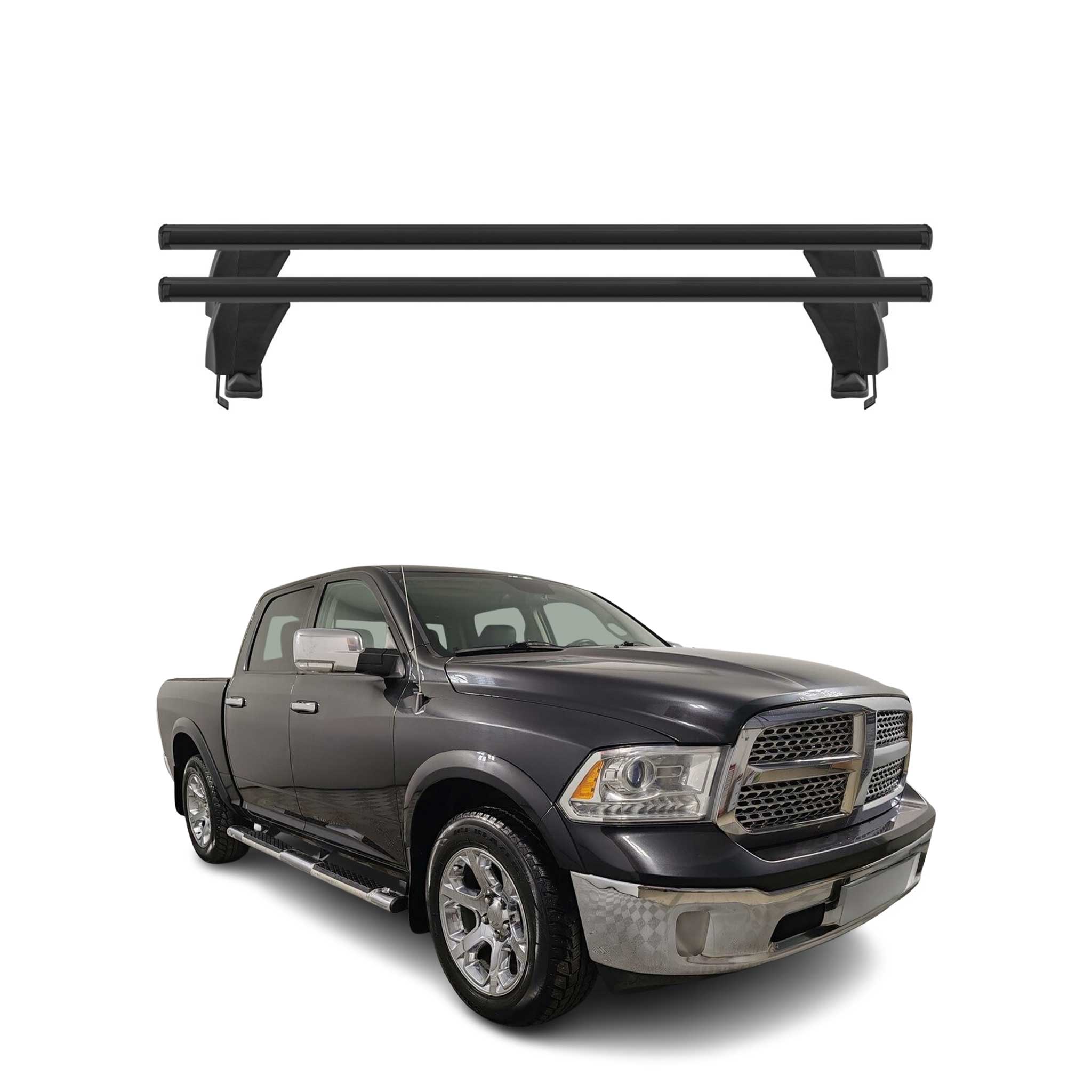 2009-2018 RAM 1500 4 Roof Rack Cross Bars Black