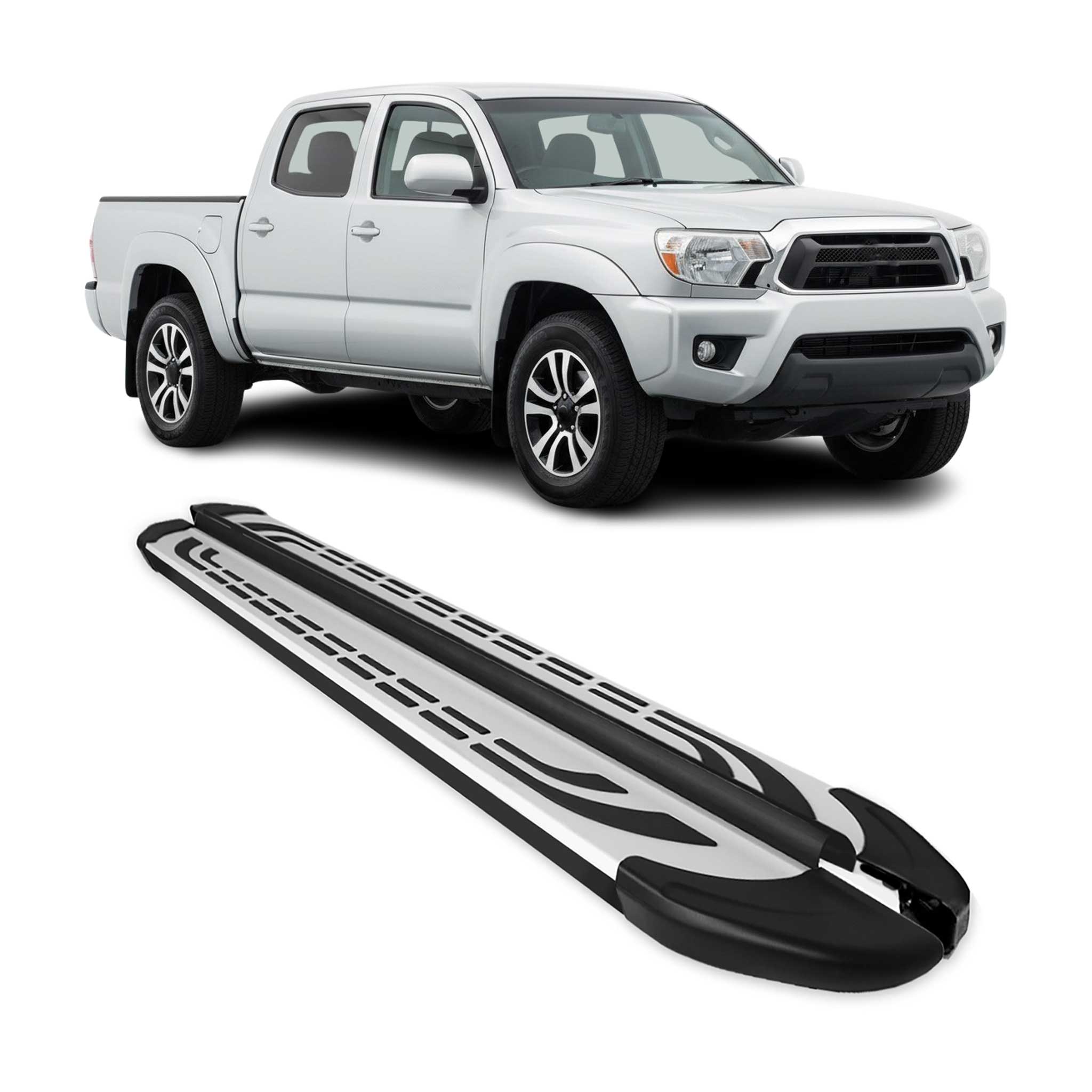 2005-2023 Toyota Tacoma Double Cab Nerf Bar Side Step Running Boards Alu 2x