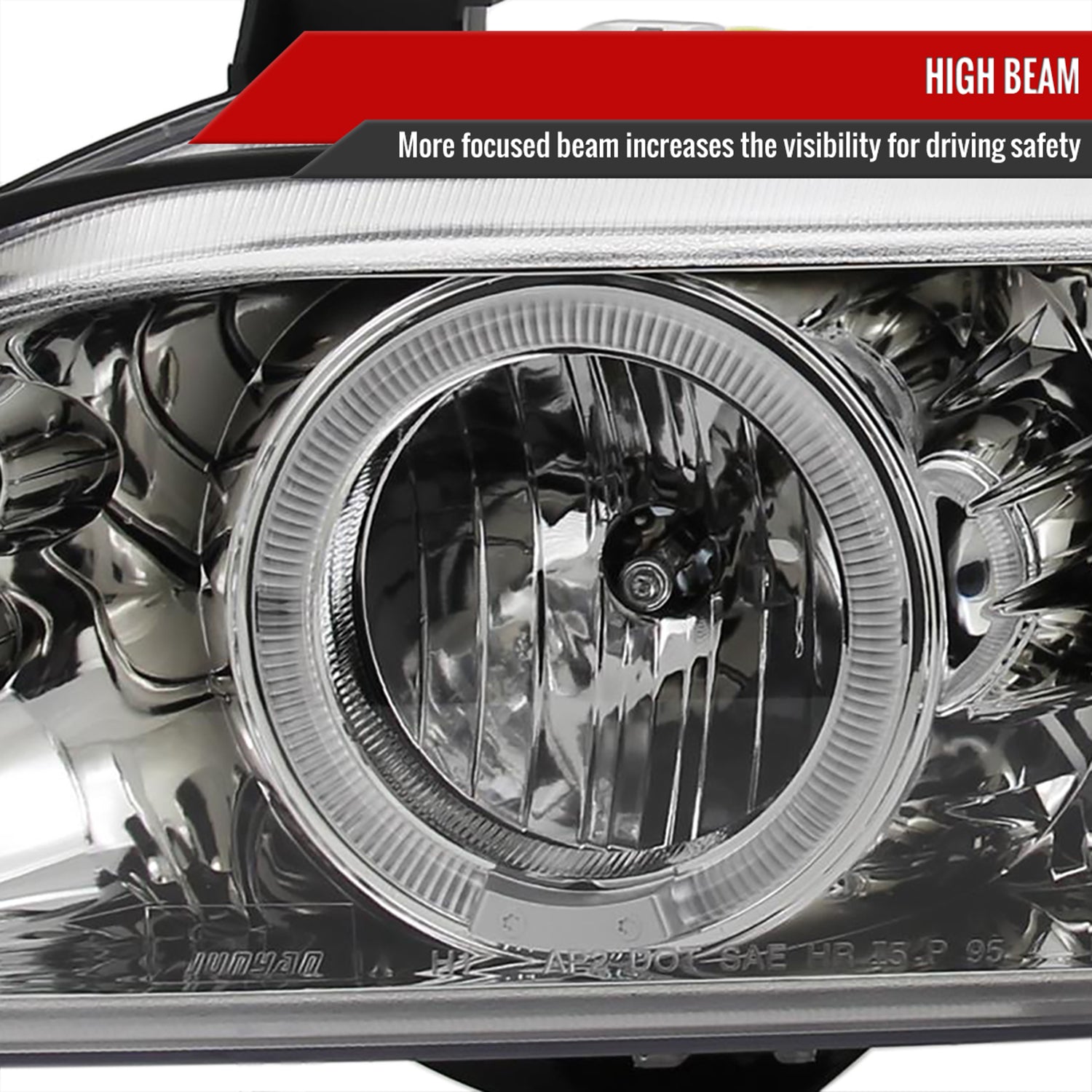 2001-2003 BMW E39 5 Series Dual Halo Headlights LED Signal Lights Chrome