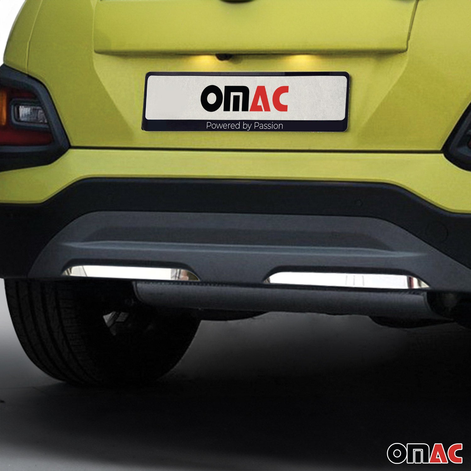 2018-2023 Hyundai Kona Rear Bumper Diffusor Chrome Trim Silver Stainless Steel 2 Pcs