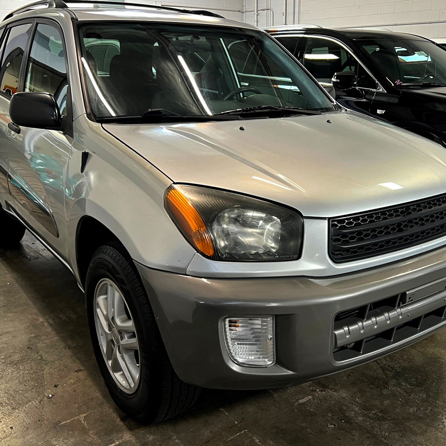 2001-2003 Toyota RAV4 Factory Style Headlights Matte Black/Clear Lens