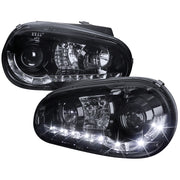 1999-2006 VW Golf Mk4 GTI/R32 Cabrio Projector Headlights R8 LED Light Smoke