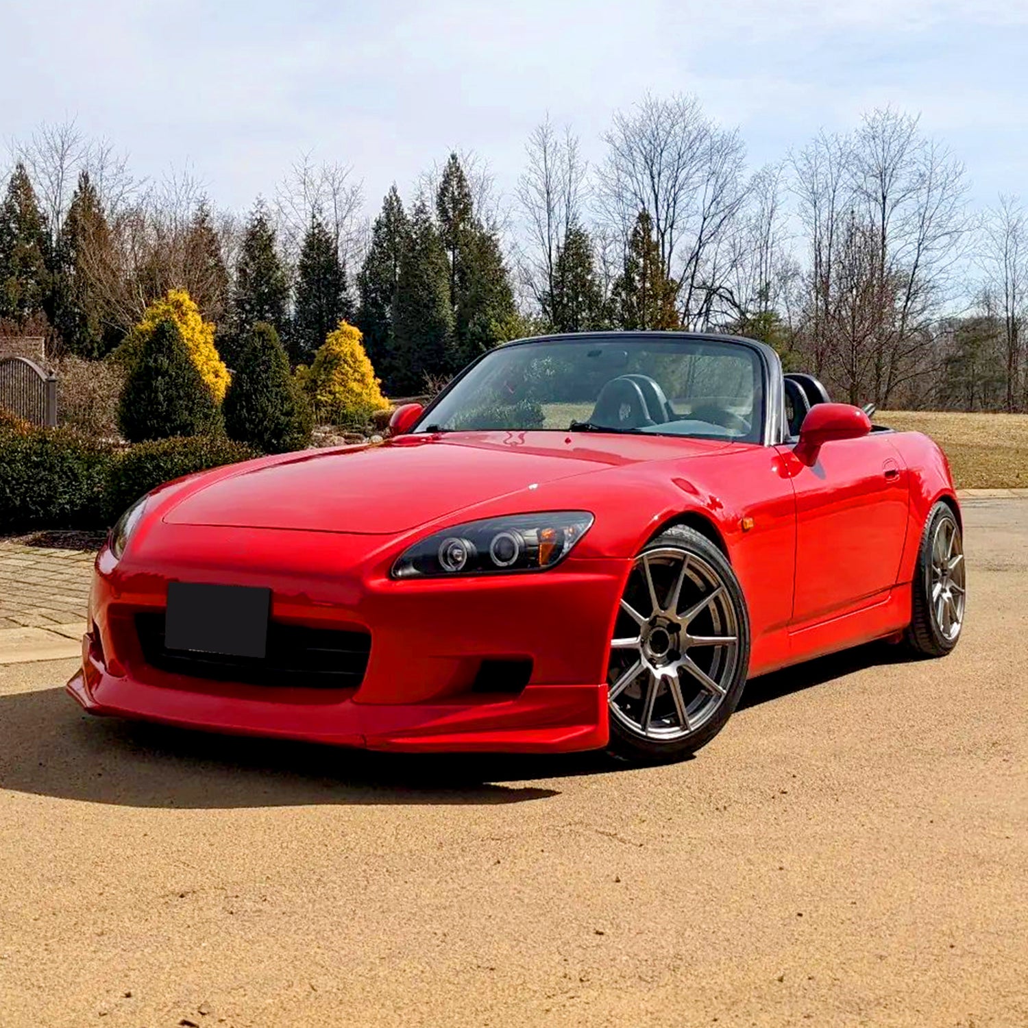 2000-2003 Honda S2000 AP1 Dual Halo Projector Headlights Matte Black/Clear