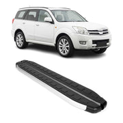 2006-2012 Great Wall Haval Running Boards Side Steps Silver & Black