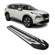 2021-2026 Nissan Rogue Side Step Nerf Bars Running Boards Black Silver Alu