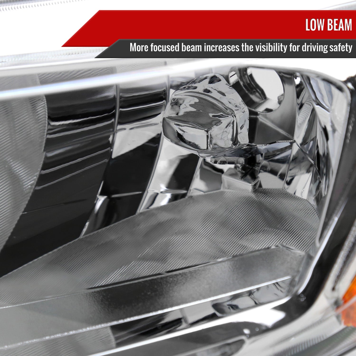 2014-2016 Nissan Rogue LED Strip Factory Style Headlights Chrome/Clear Lens