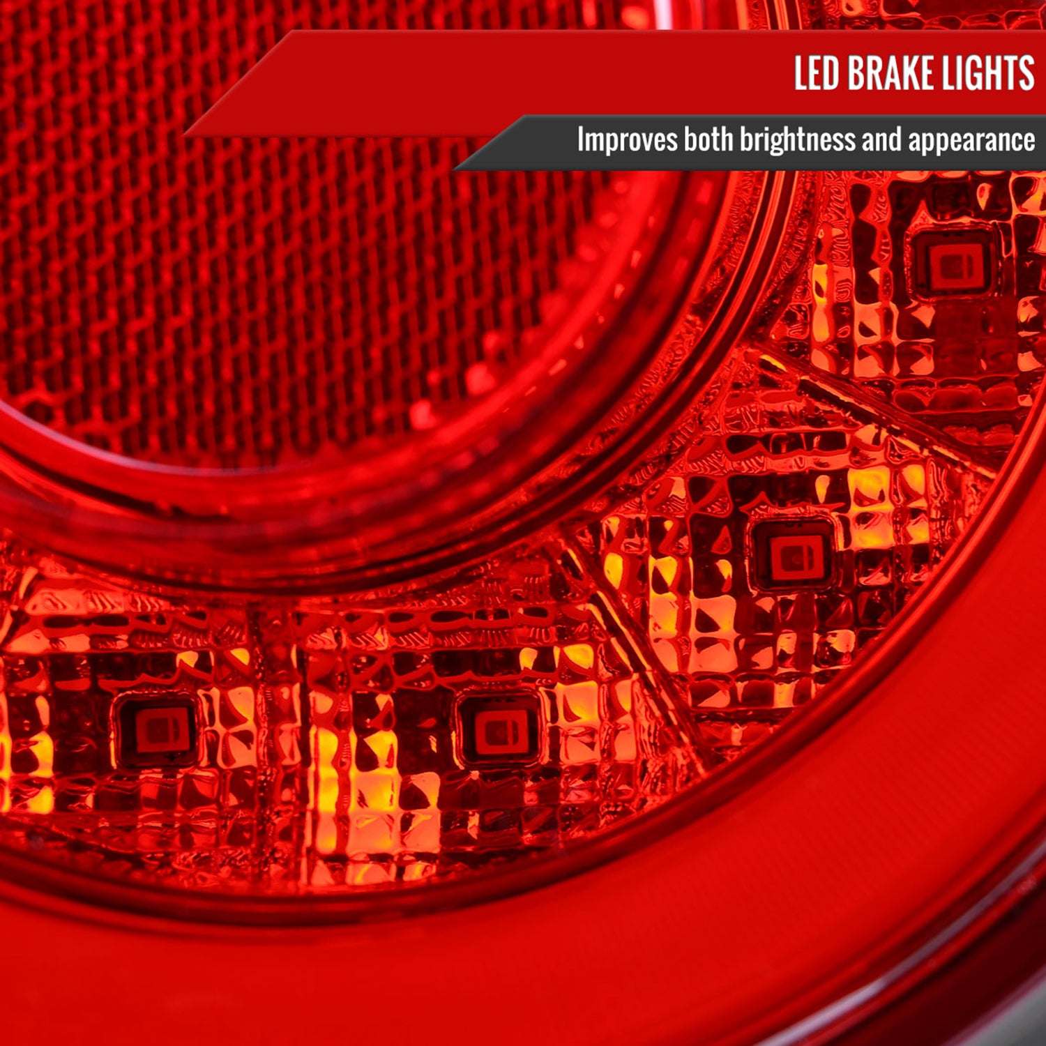 1995-1998 Nissan Skyline GT R33 JDM Red LED Tail Lights Chrome/Red Lens