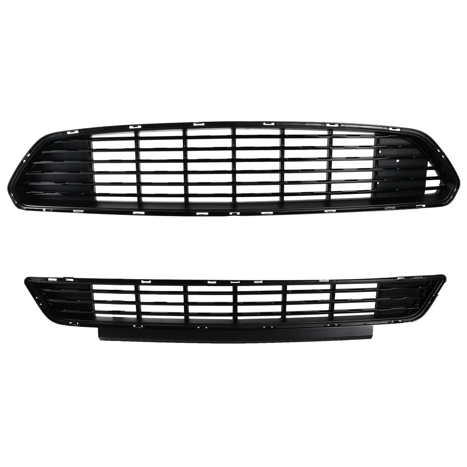 2015-2017 Ford Mustang Black ABS California Edition Upper & Lower Grille - 2PC