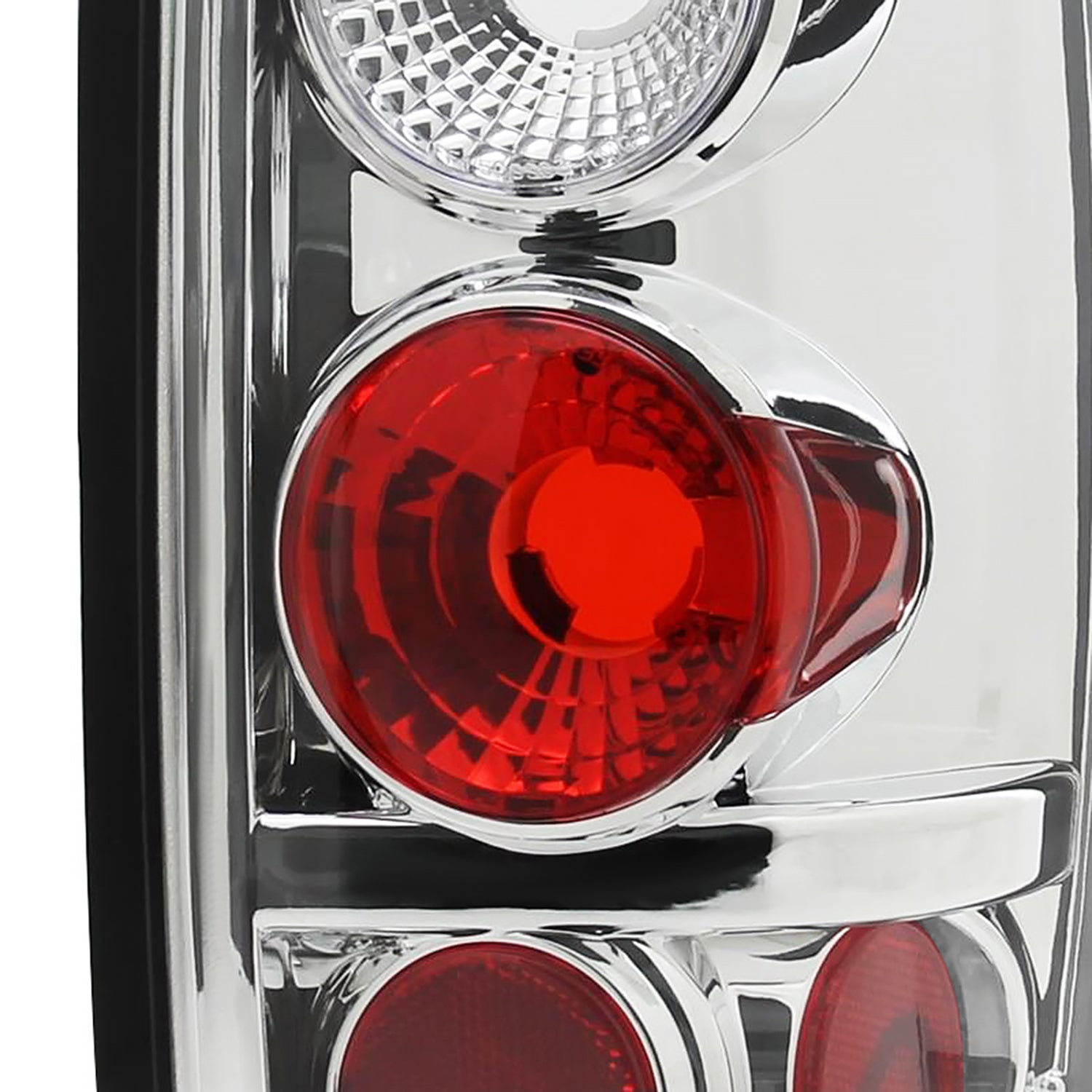 1997-2002 Ford Expedition Tail Lights Chrome Housing/Clear Lens