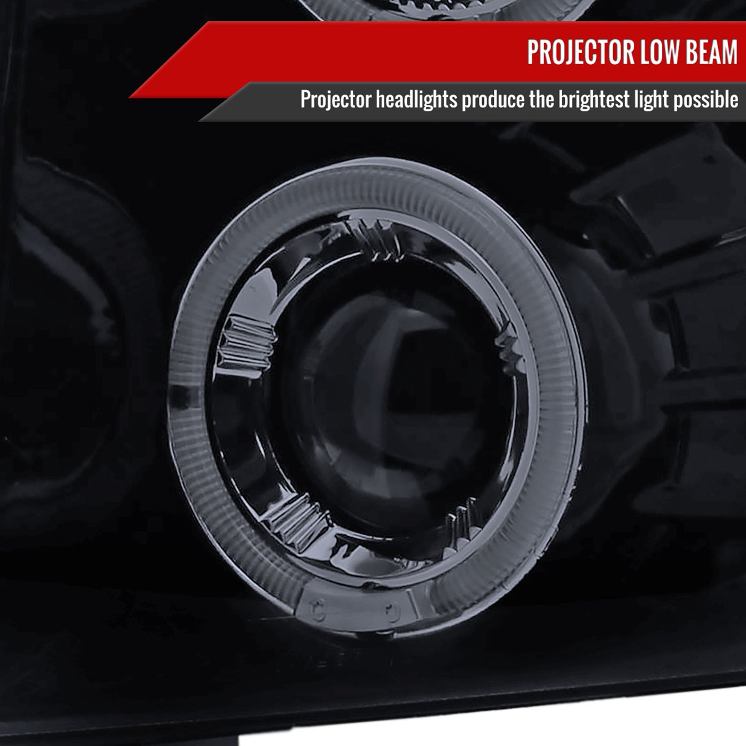 2007-2013 Chevy Silverado 1500 2500HD 3500HD Dual Halo Headlights Black