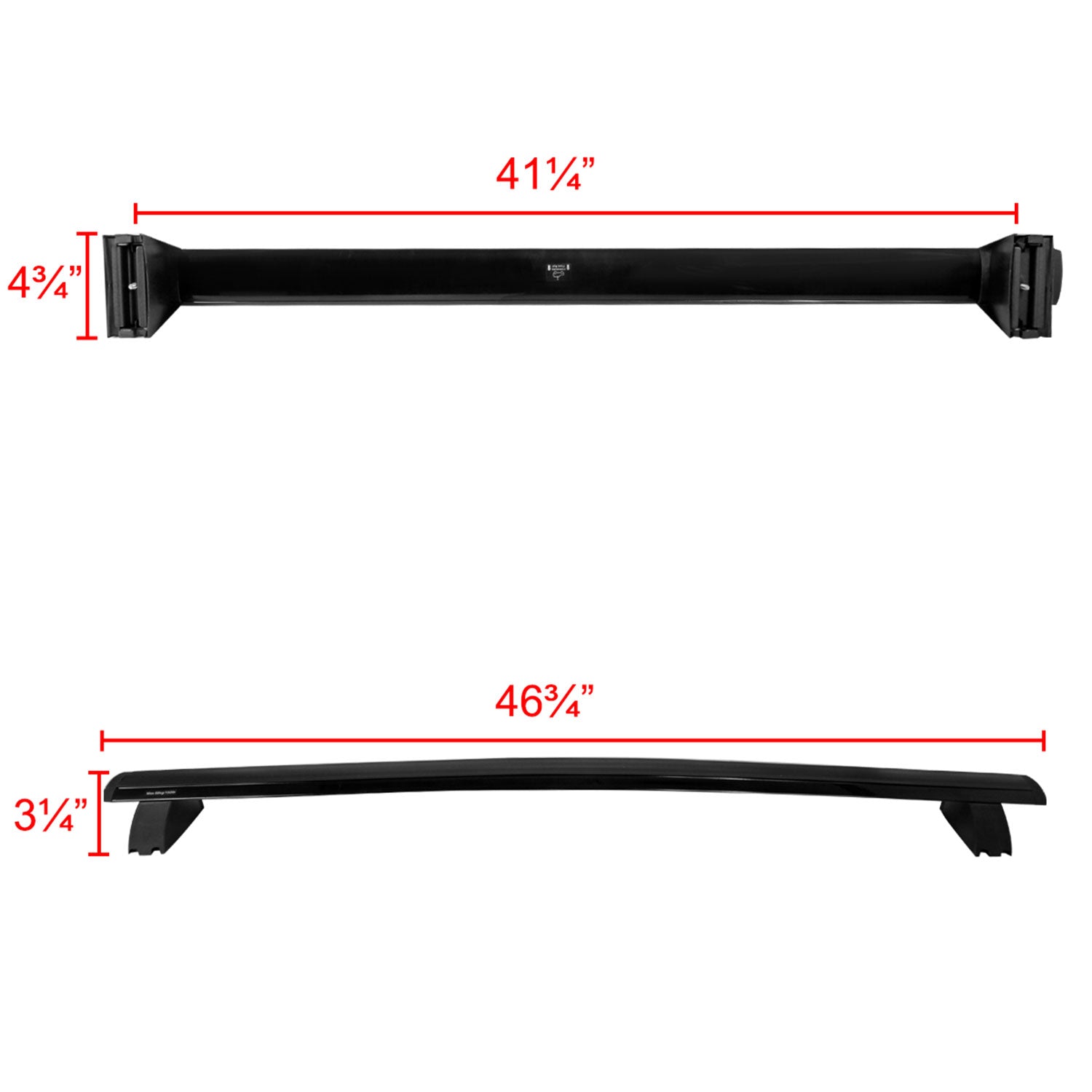 2011-2018 Jeep Grand Cherokee Aluminum Roof Rack Cross Bars Black