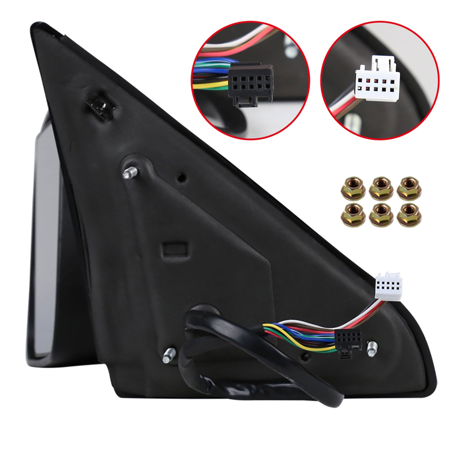 2009-2012 Dodge RAM 1500 Foldable Heated & Manual Towing Side Mirrors Clear