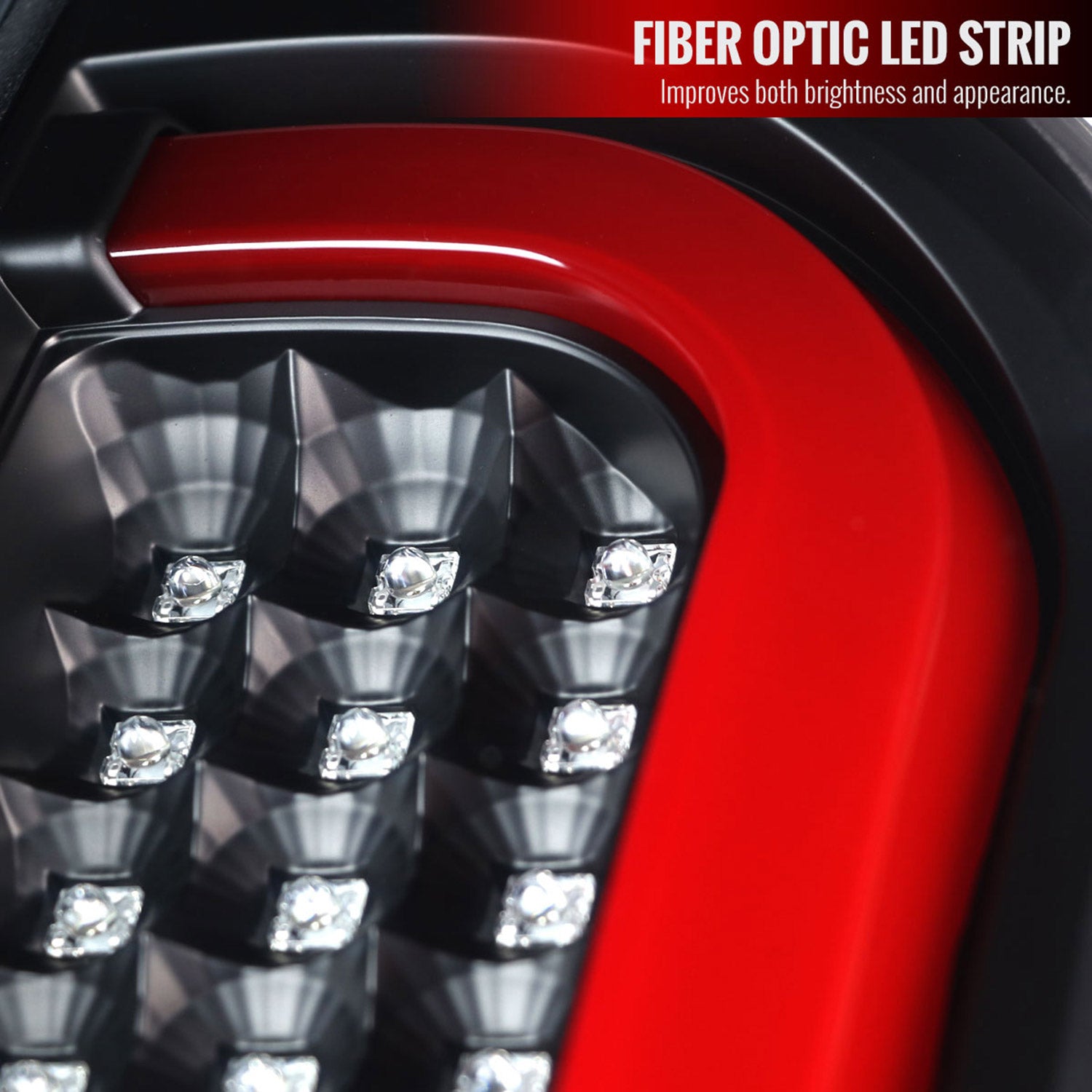 2014-2021 Toyota Tundra Red Bar Sequential LED Tail Lights Black/Clear Lens