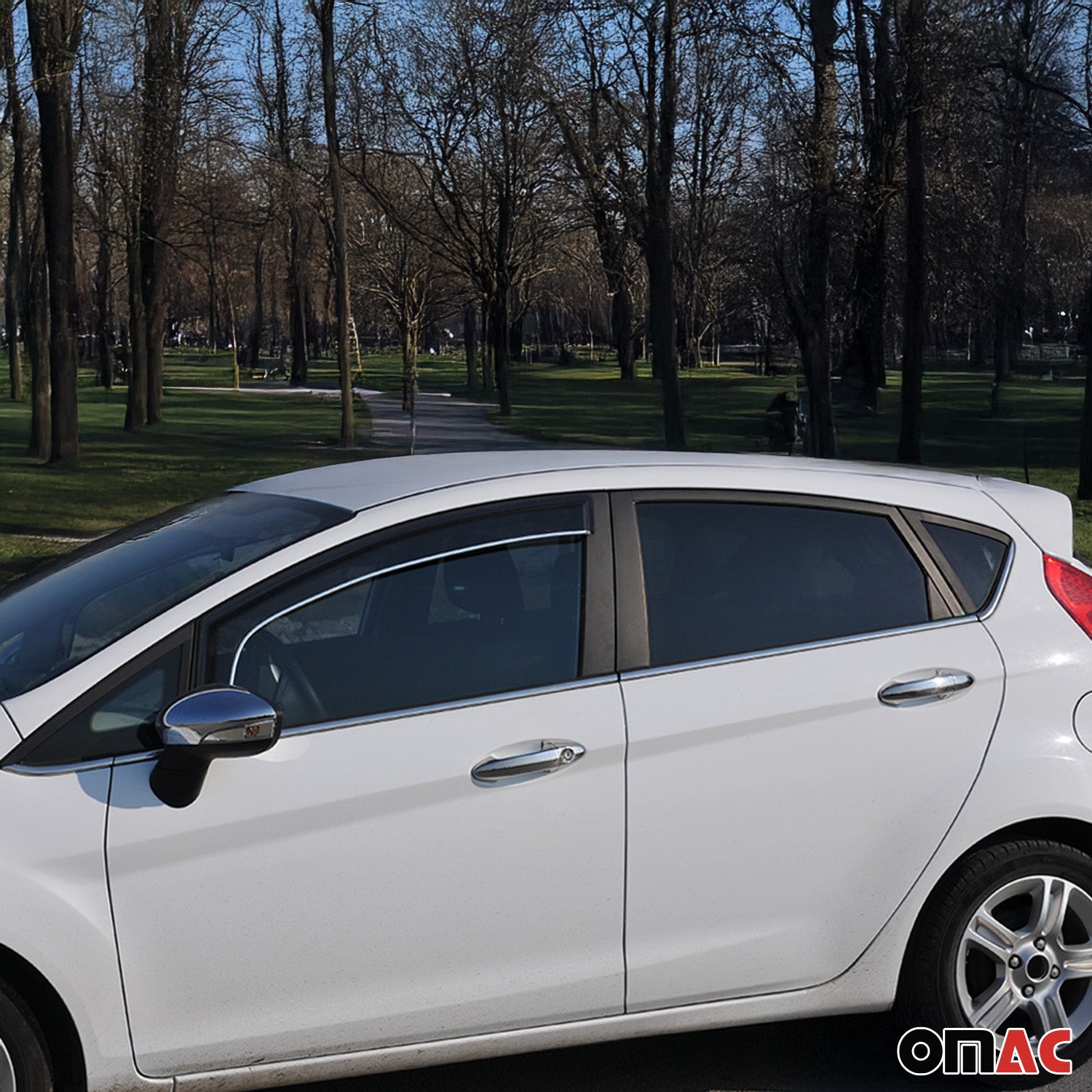 2011-2019 Ford Fiesta Car Door Handle Cover Protector Stainless Steel Chrome Keyless