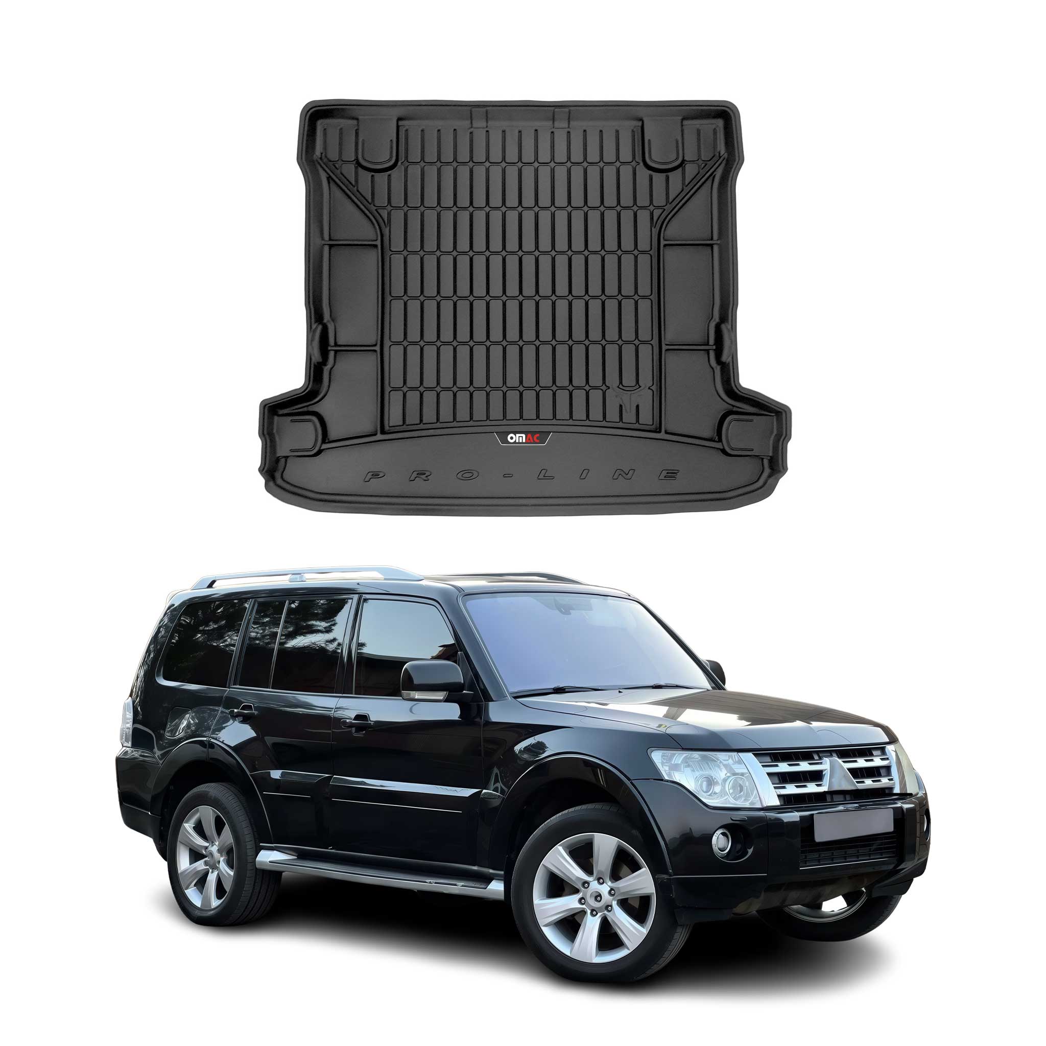 2007-2021 Mitsubishi Pajero Premium Cargo Liner Trunk Mat All Weather Heavy Duty Black