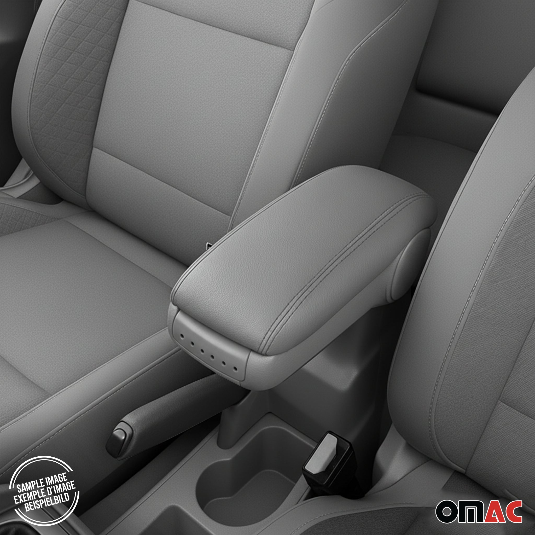 2011-2017 Nissan Juke Gray Center Console Armrest Plastic PU Leather 1Pc