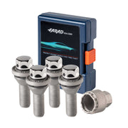 Wheel Lock Kit for Volvo V60 V60 Cross Country M14X1.5 Chromed 4Locks & 1Key