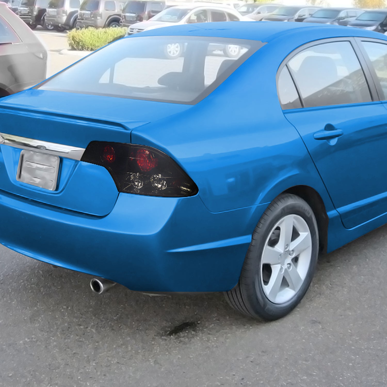 2006-2011 Honda Civic Sedan Tail Lights Glossy Black Housing/Smoke Lens