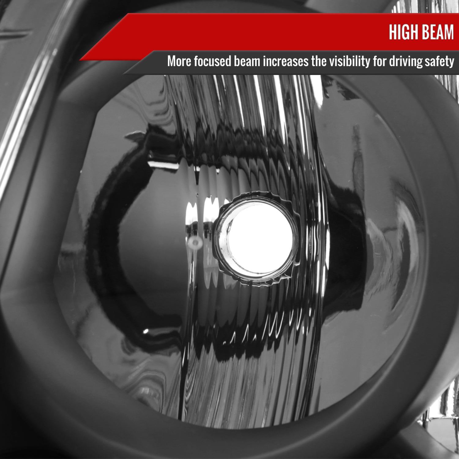 2004-2007 Toyota Highlander Factory Style Headlights Matte Black/Clear Lens