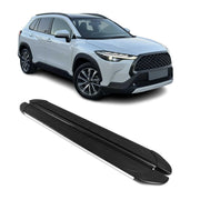 2022-2026 Toyota Corolla Cross Running Boards Side Steps Silver & Black