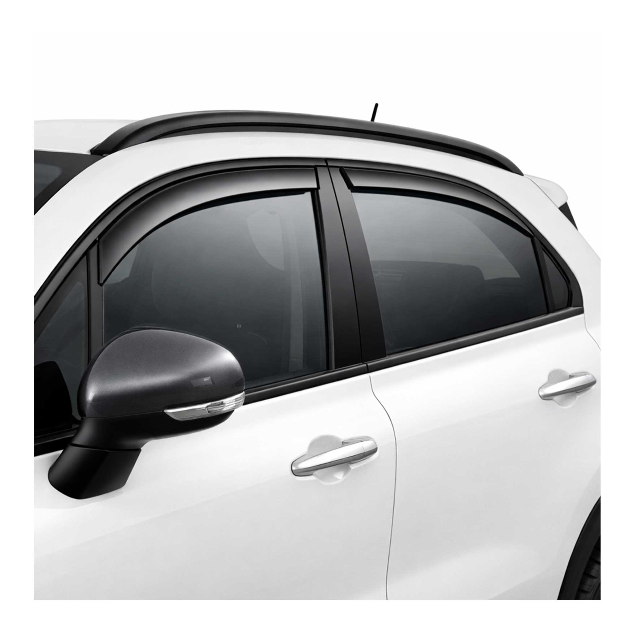 2016-2018 Fiat 500X Window Visor Vent Rain Deflector 4Pcs Smoke