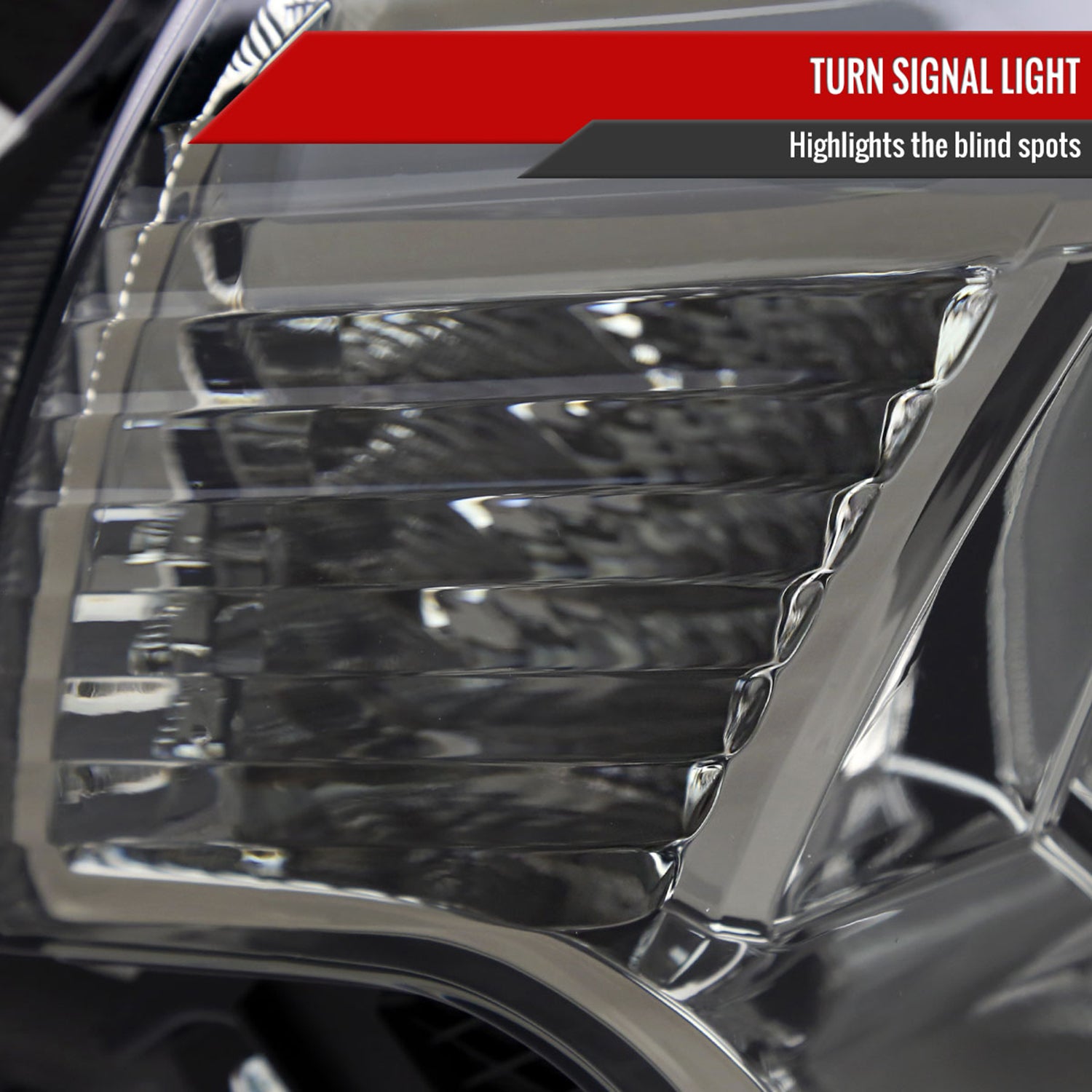 2012-2015 Toyota Tacoma LED Bar Headlights Amber Reflector Chrome/Light Smoke