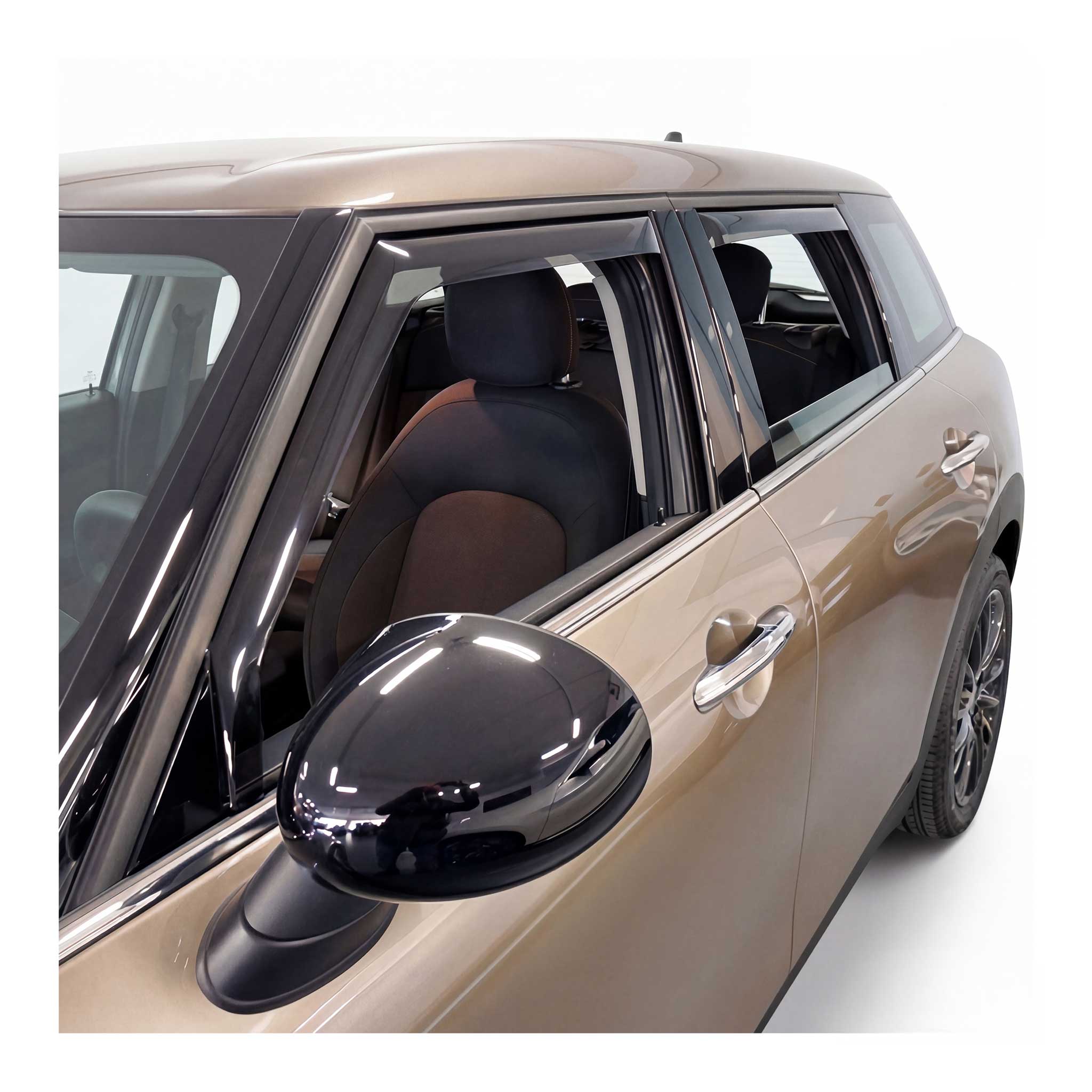 2016-2024 Mini Clubman F54 Window Visor Vent Rain Deflector 4Pcs Smoke