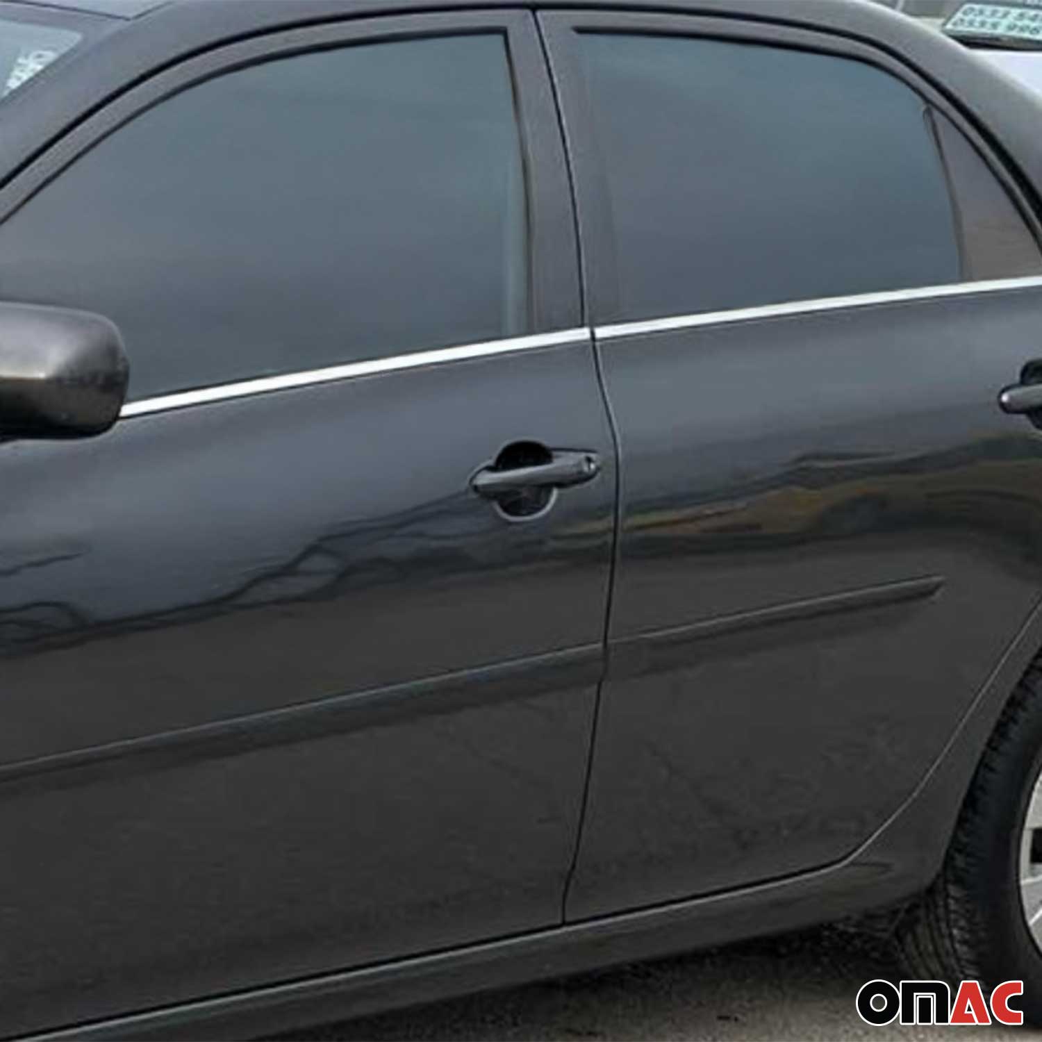 2009-2013 Toyota Corolla Window Molding Trim Streamer Stainless Steel Silver 4 Pcs