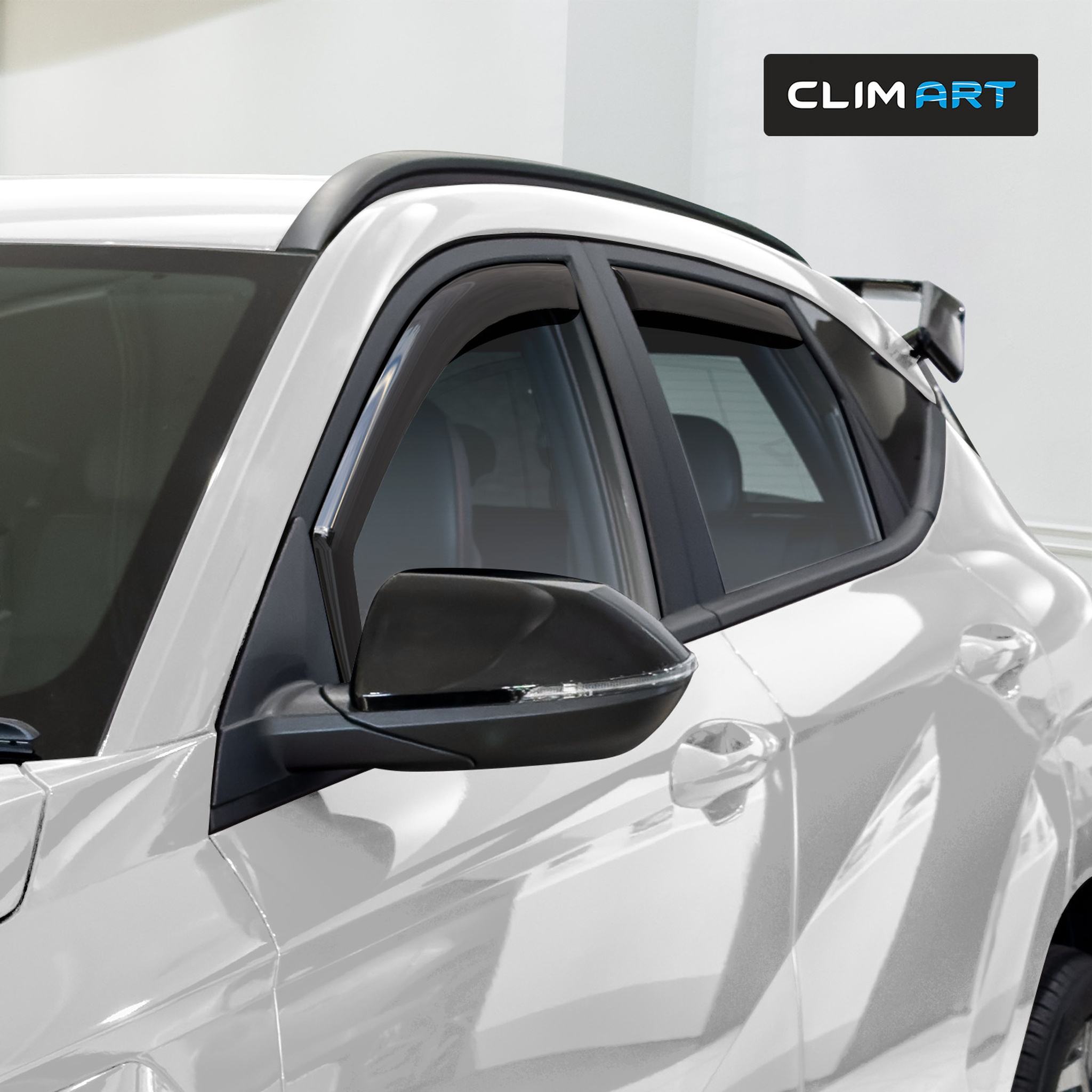 Clim Art Wind Deflectors for Hyundai Kona 2024-2026 In-channel Dark Smoke 4Pcs
