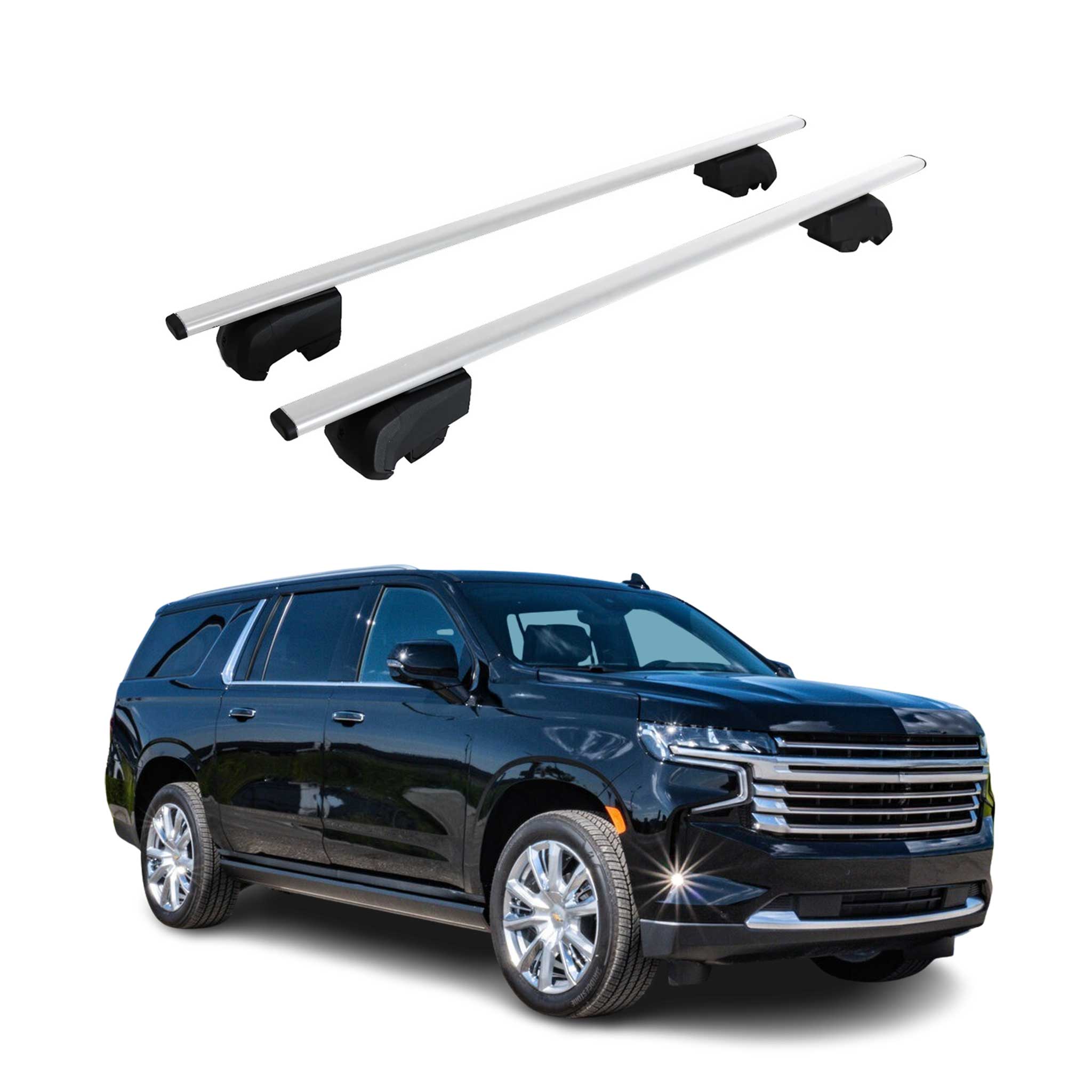 2021-2025 Chevrolet Suburban Roof Rack Cross Bars Silver