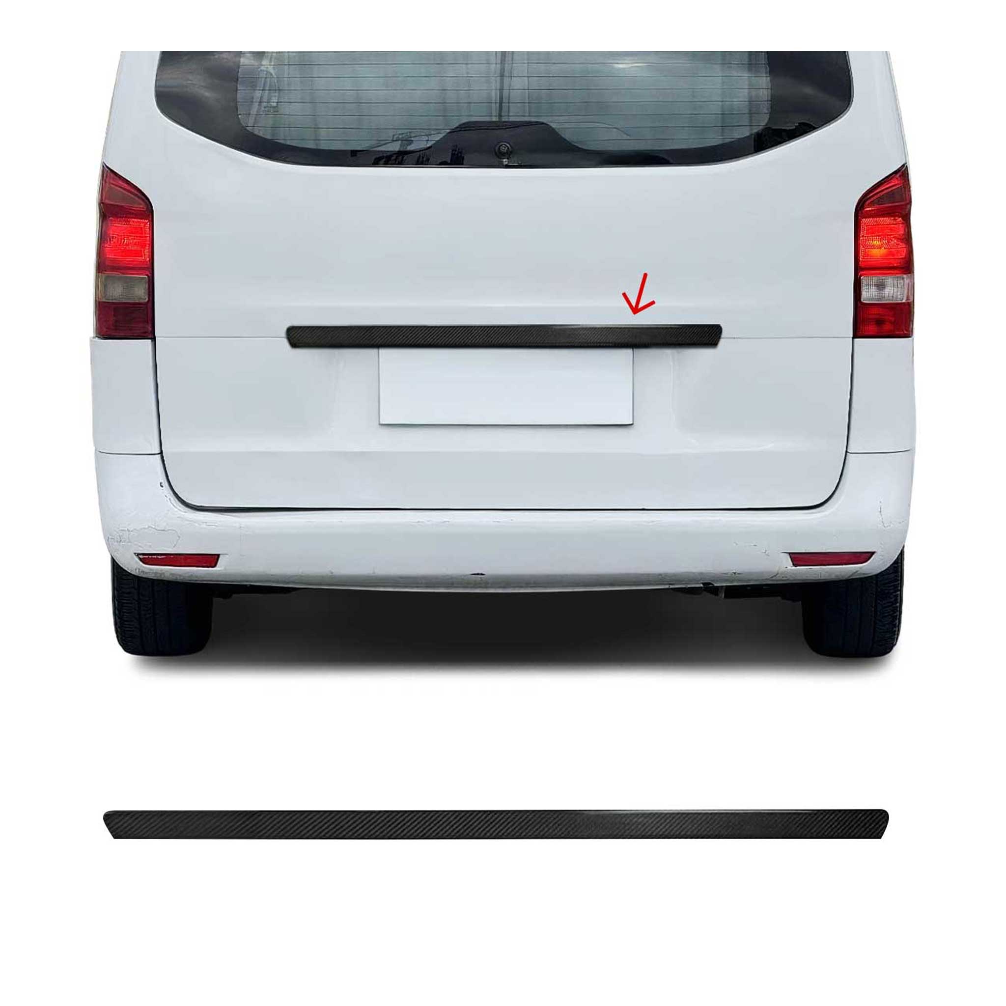 2016-2024 Mercedes Metris Rear Trunk Tailgate Door Handle Cover Carbon Fiber