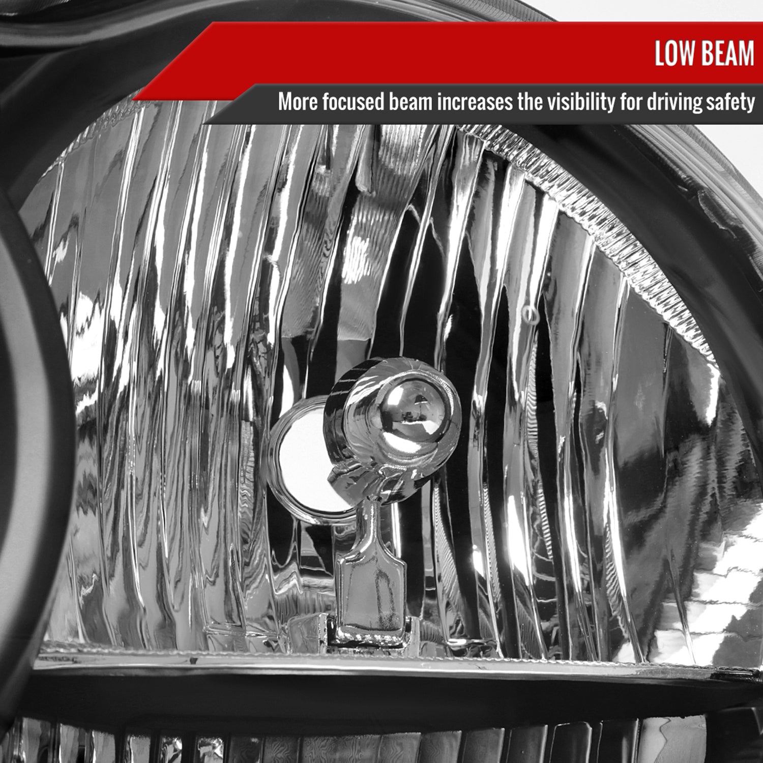 2005-2007 Jeep Grand Cherokee Factory Style Headlights Matte Black/Clear Lens