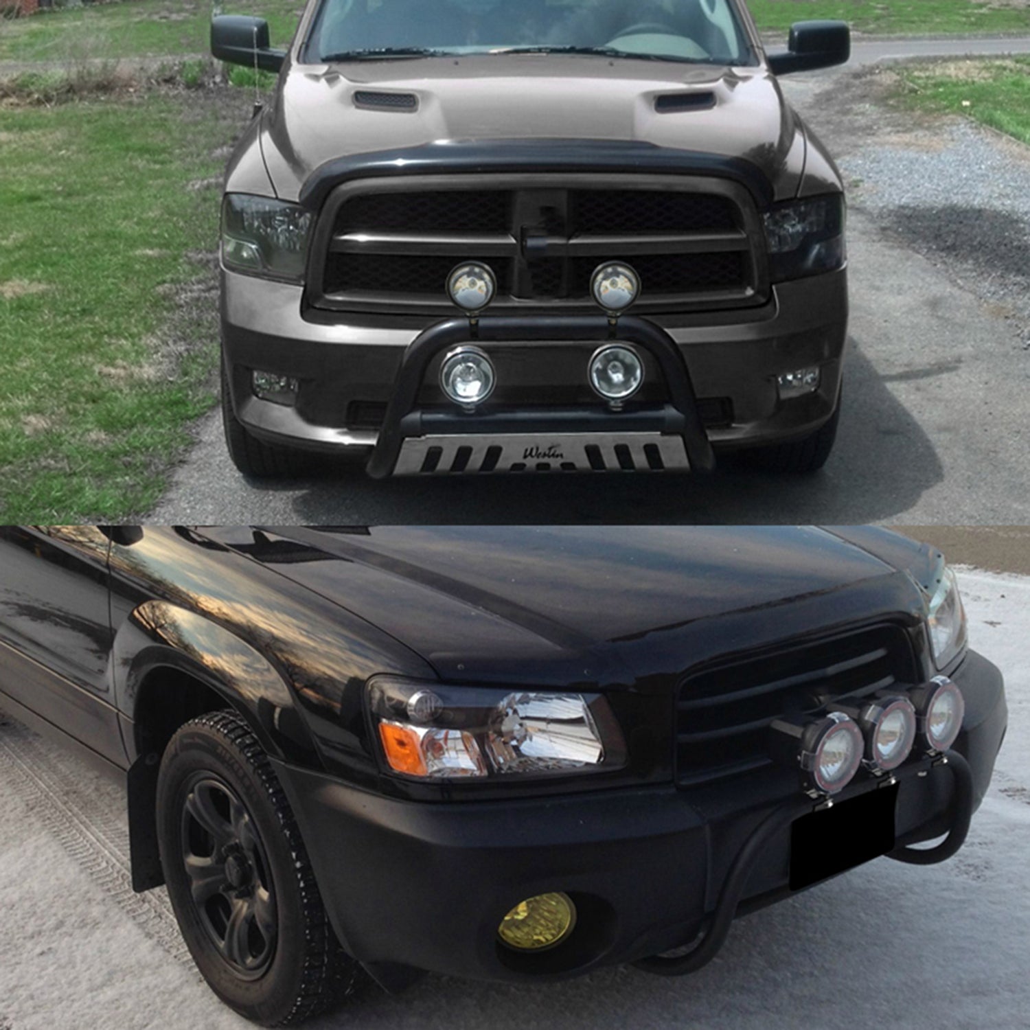 Universal 3" Aluminum Light Mounting Brackets Black