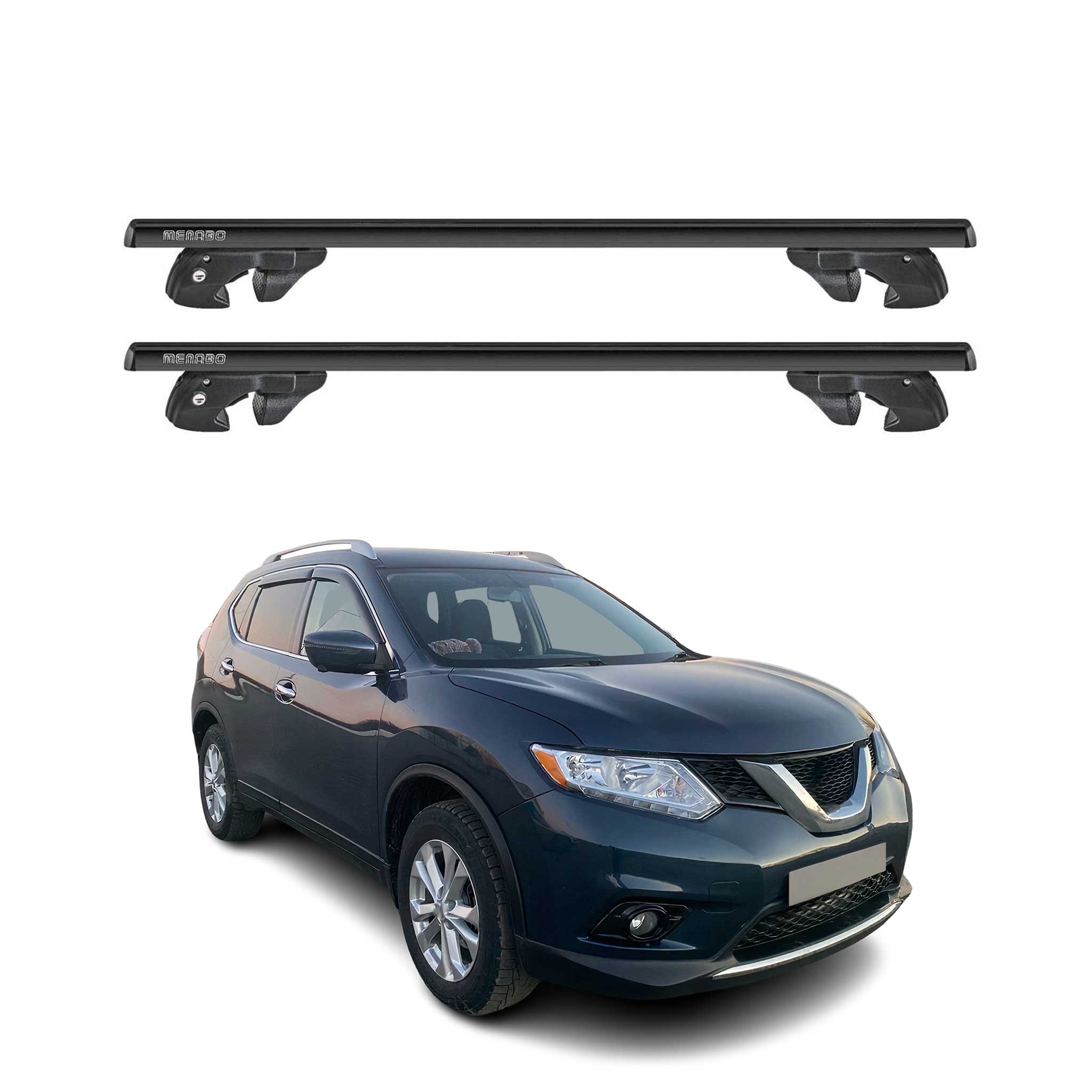 2014-2020 Nissan Rogue Roof Rack Cross Bars Black
