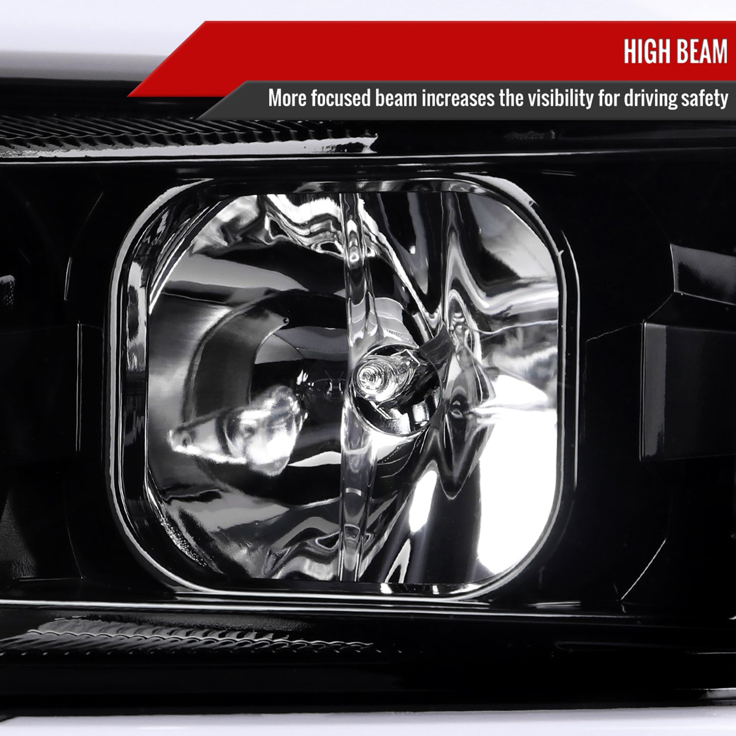 2015-2019 Chevy Silverado 2500HD/3500HD LED Signal Projector Headlights Black