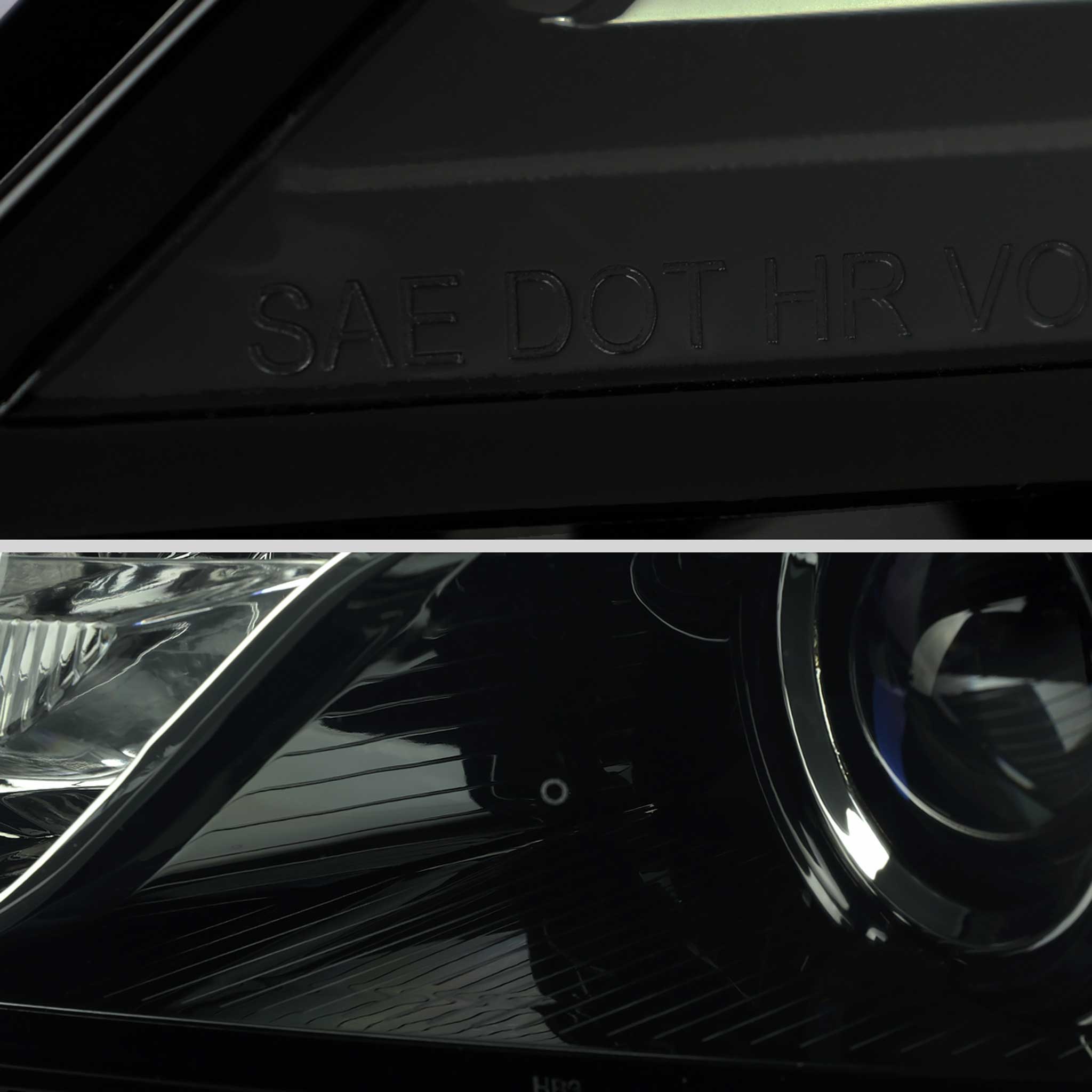 For Chevrolet Impala 2014-2020 Factory Style Projector Headlights Glossy Black Housing Smoked Lens