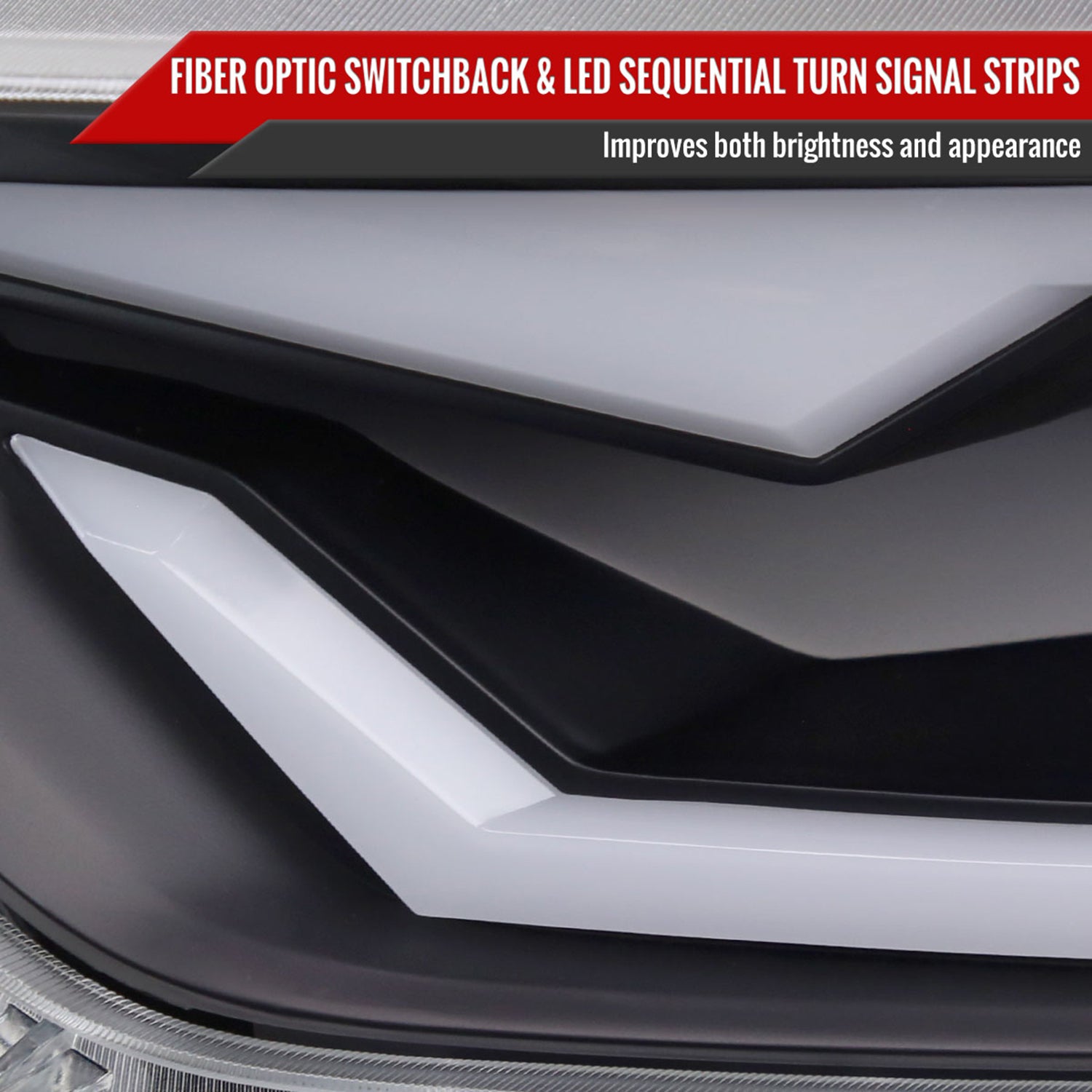 2015-2017 Ford Mustang/2018-2020 Shelby HID/Xenon LED Signal Headlights Black