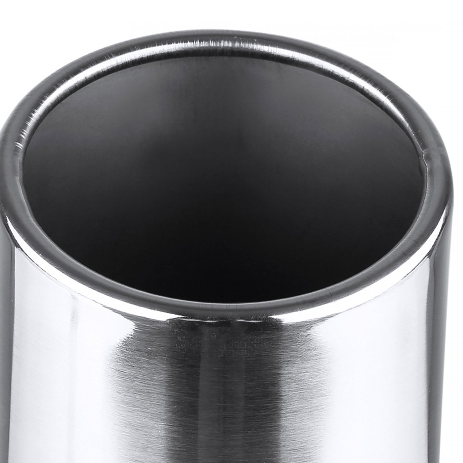 Universal 2.5" Inlet/3.875" Outlet Chrome S.Steel Angled Exhaust Tips - 2PC