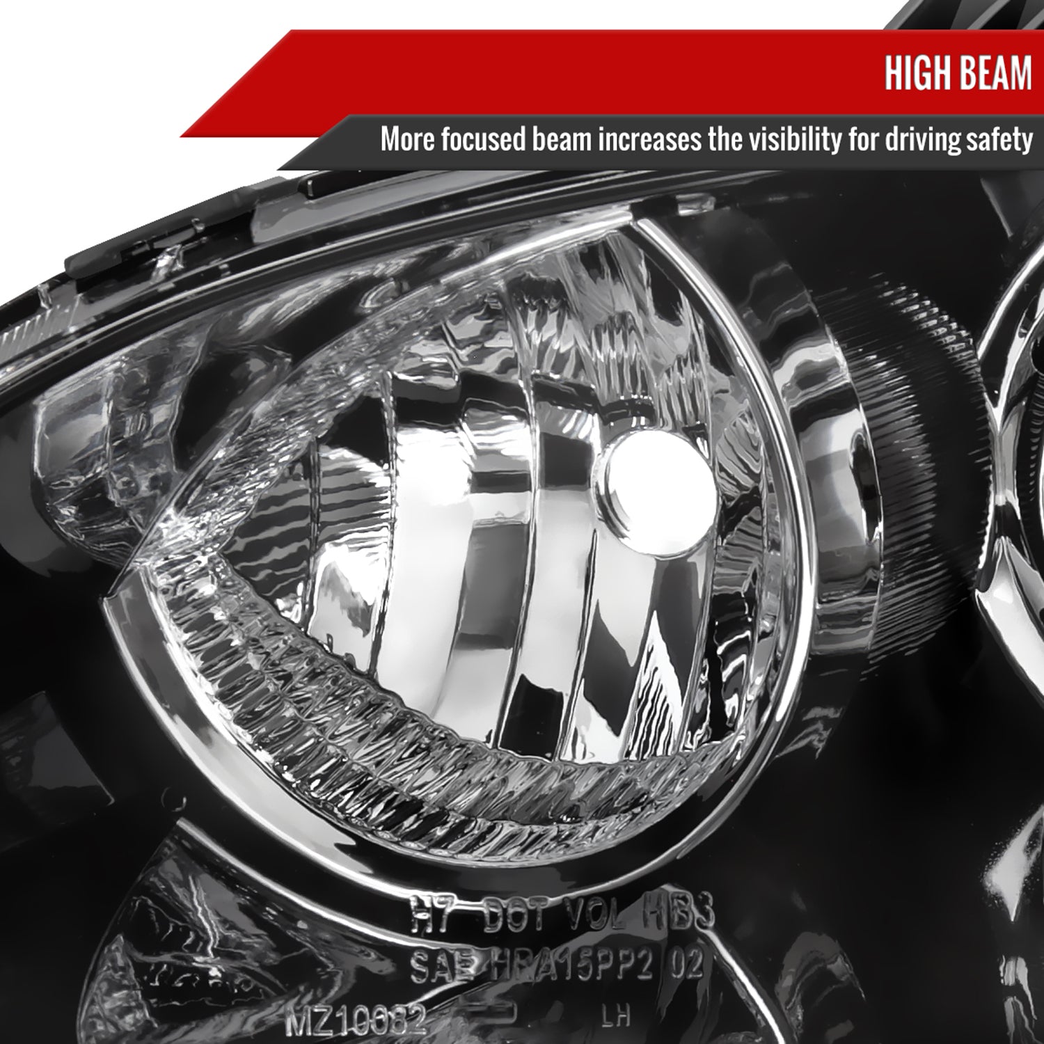 2004-2009 Mazda 3 Sedan Projector Style Headlights Matte Black/Clear Lens