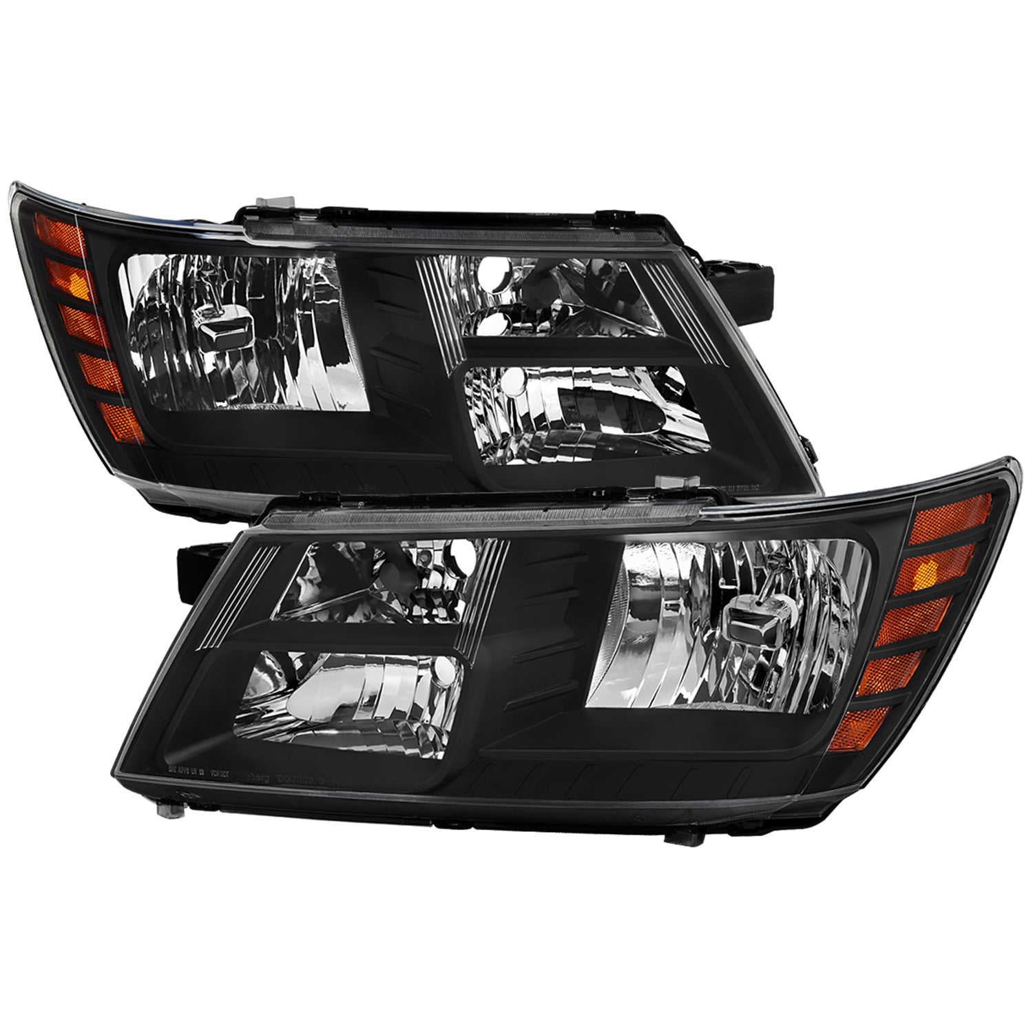 2009-2020 Dodge Journey Factory Style Headlights Matte Black/Clear Lens