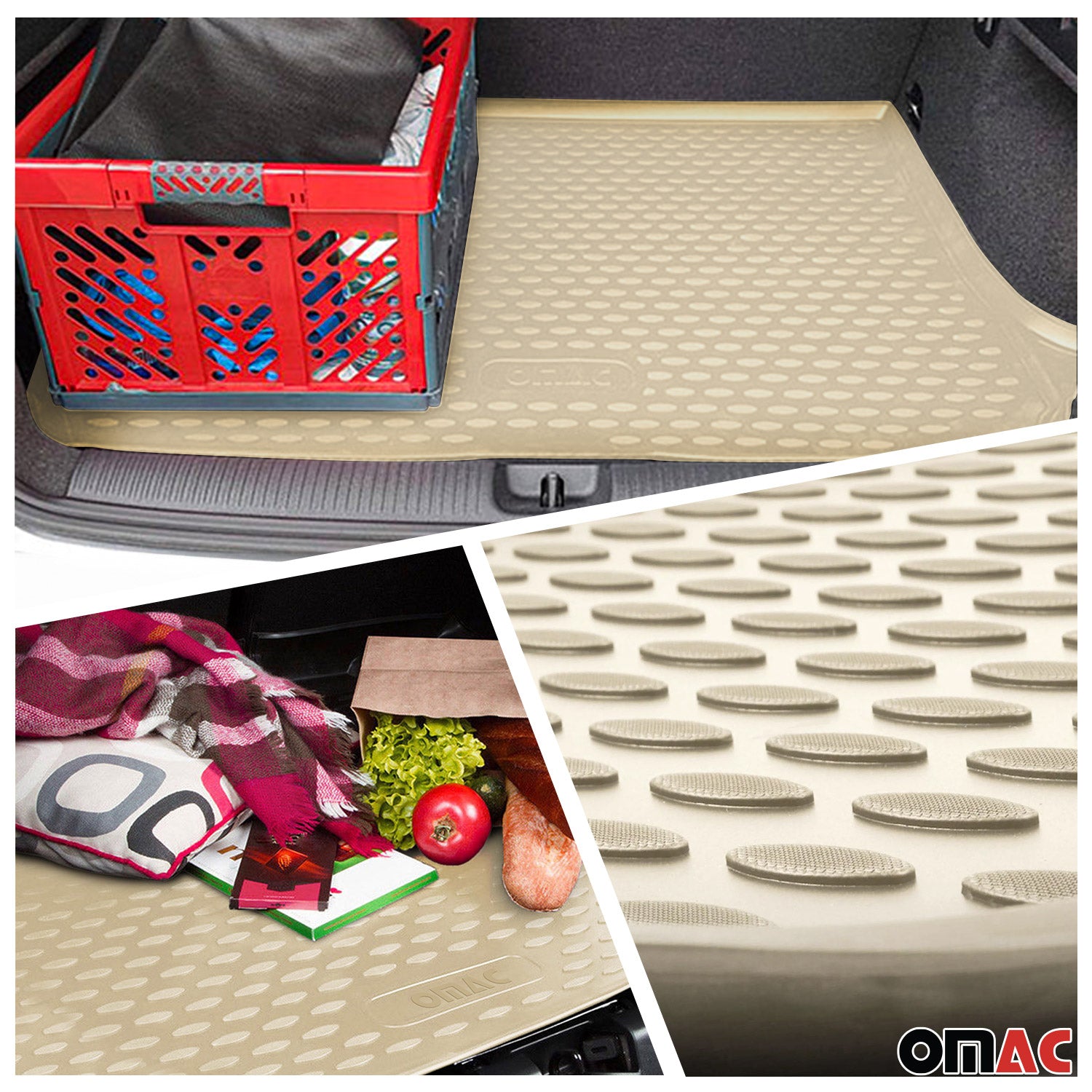 2011-2020 Toyota Sienna 3.gen 8 Seats Floor Mats & Cargo Liner Full Set All Weather Beige