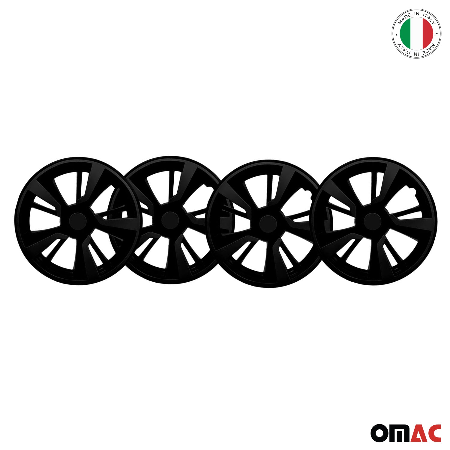 Twintone Hub Caps Wheel Cover 15" Black & Black Insert Full Set 4 pcs.