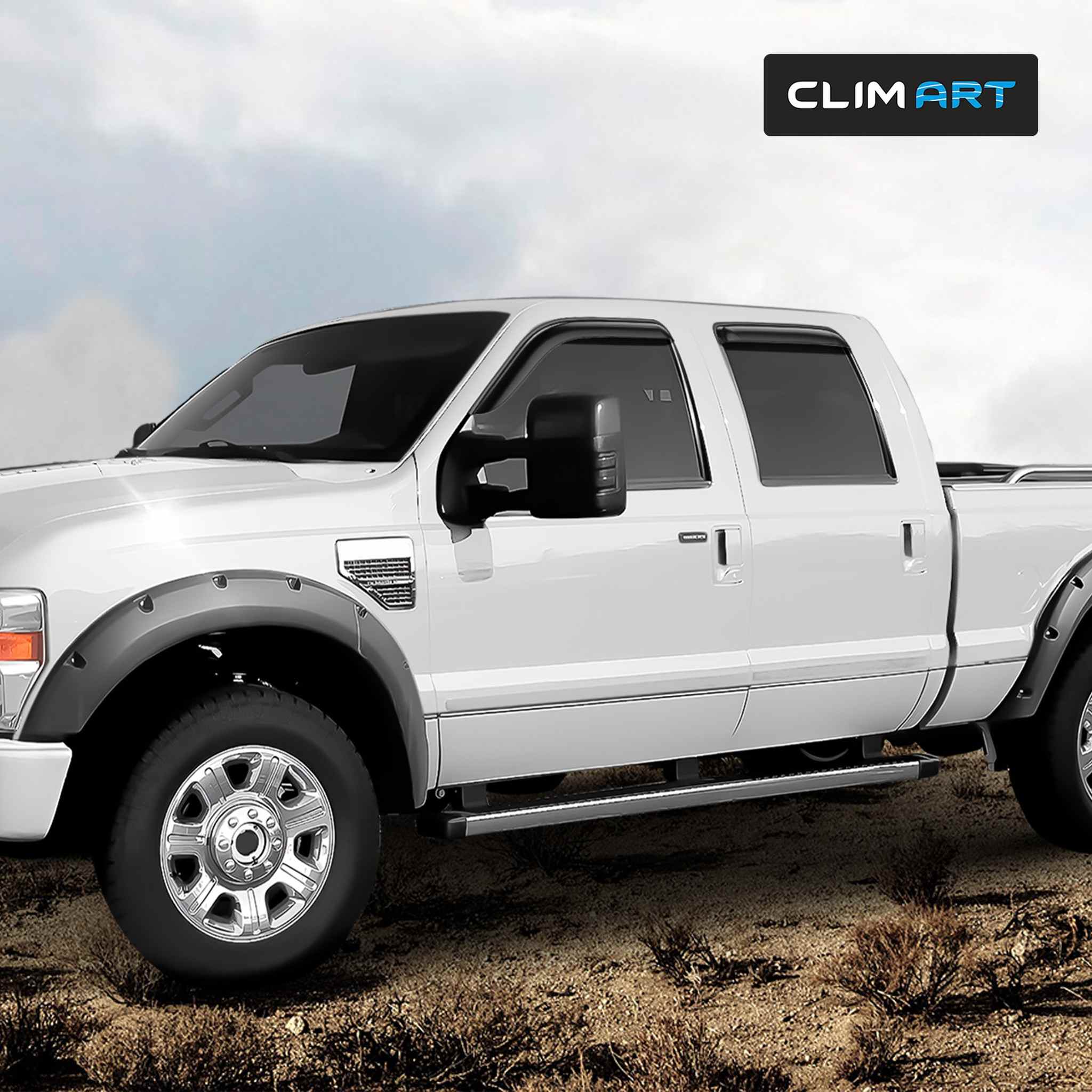 Wind Deflectors for Ford F250 F350 F450 F550 Super Duty 2017-2026 SuperCrew