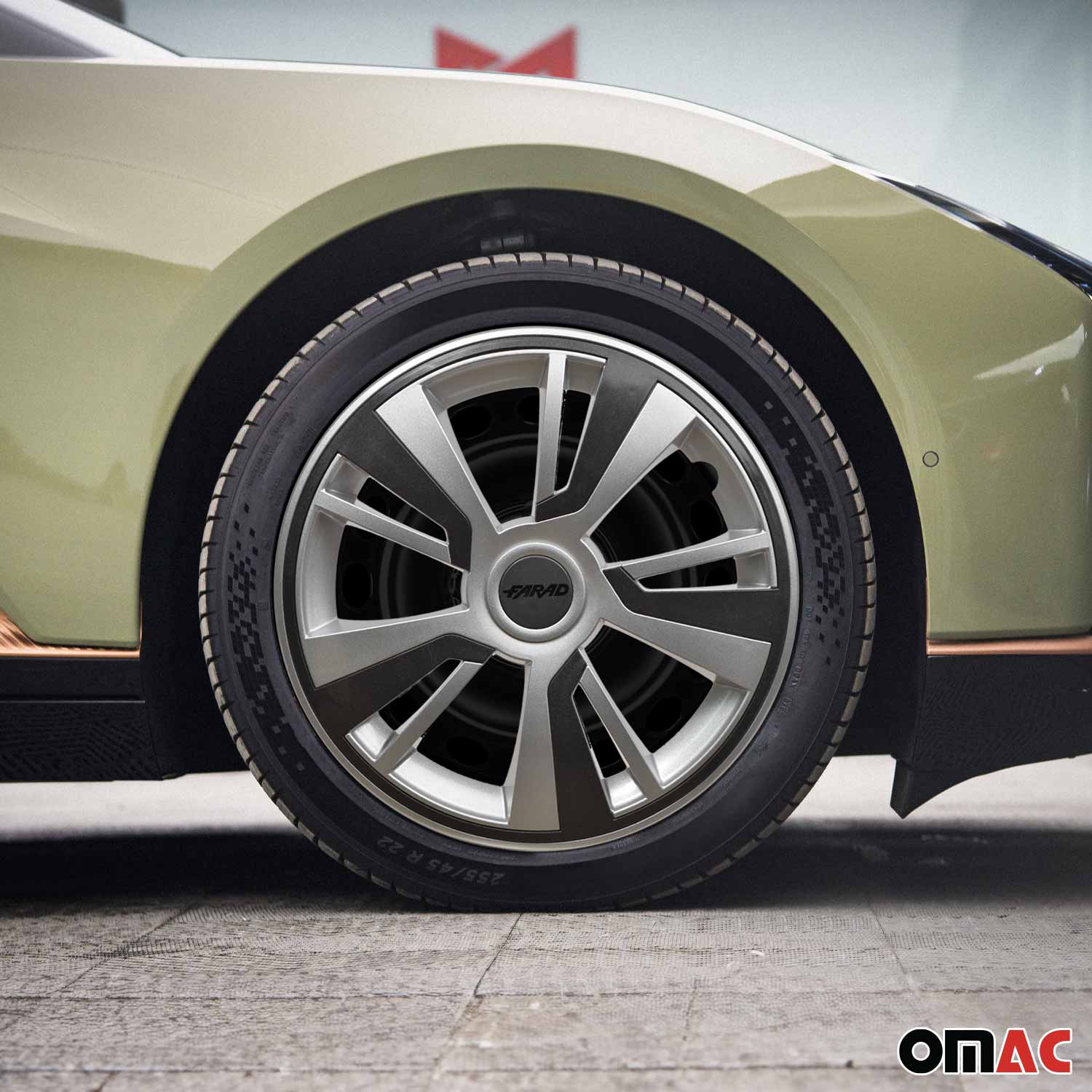 Twintone Hub Caps Wheel Cover 16" Grey & Dark Gray Insert Full Set 4 pcs.