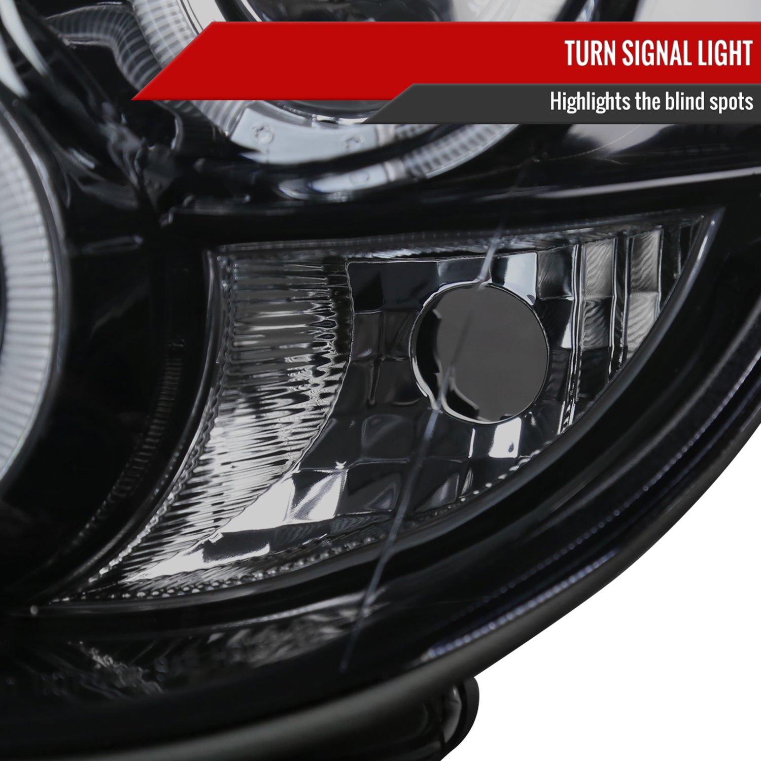 2002-2003 Subaru Impreza Dual Halo Bug Eye Projector Headlights Black/Smoke