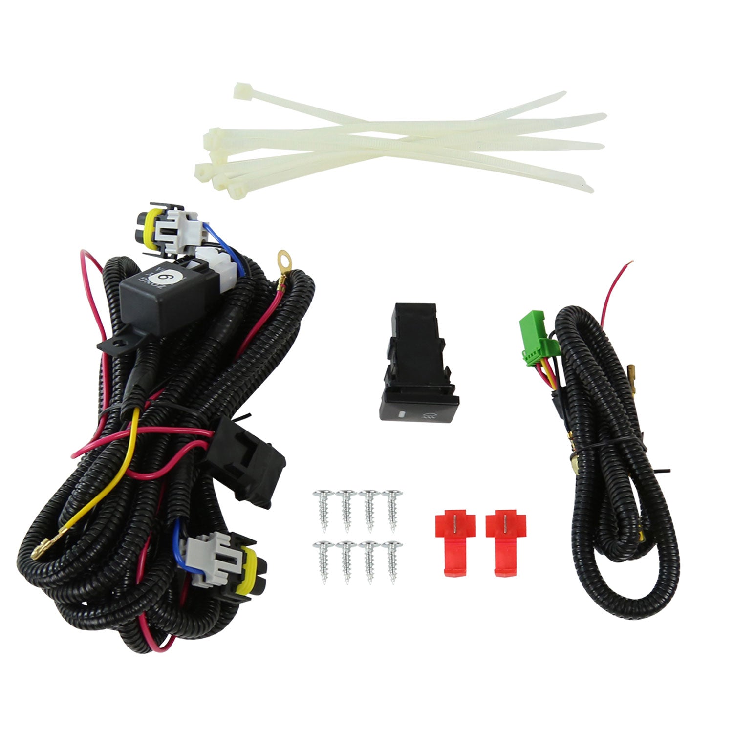 2009-2010 Toyota Corolla H11 Fog Lights Kit Chrome Housing/Yellow Lens