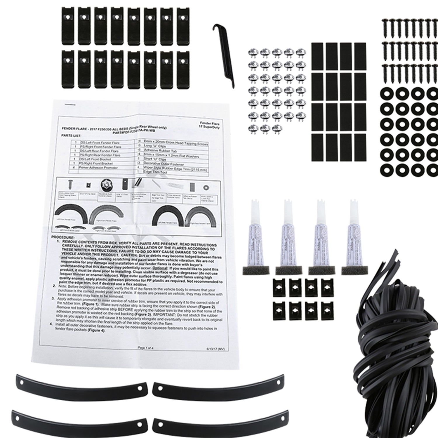 2017-2021 Ford F-250/F-350/F-450/F-550 Super Duty Rivet Style Fender Flares